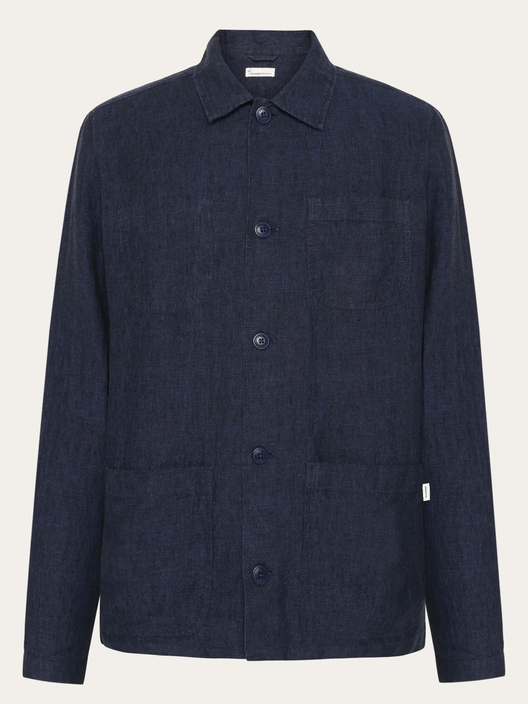 Linen overshirt - Yarndyed - Total Eclipse Knowledge Cotton