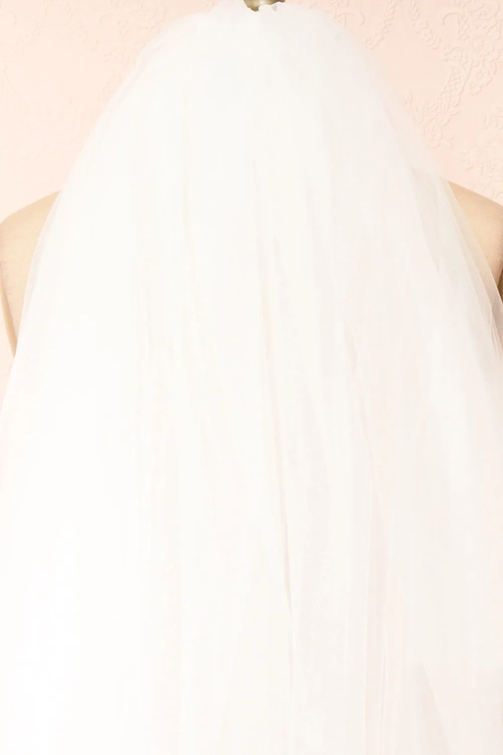Liviainus | Simple White Mesh Wedding Veil