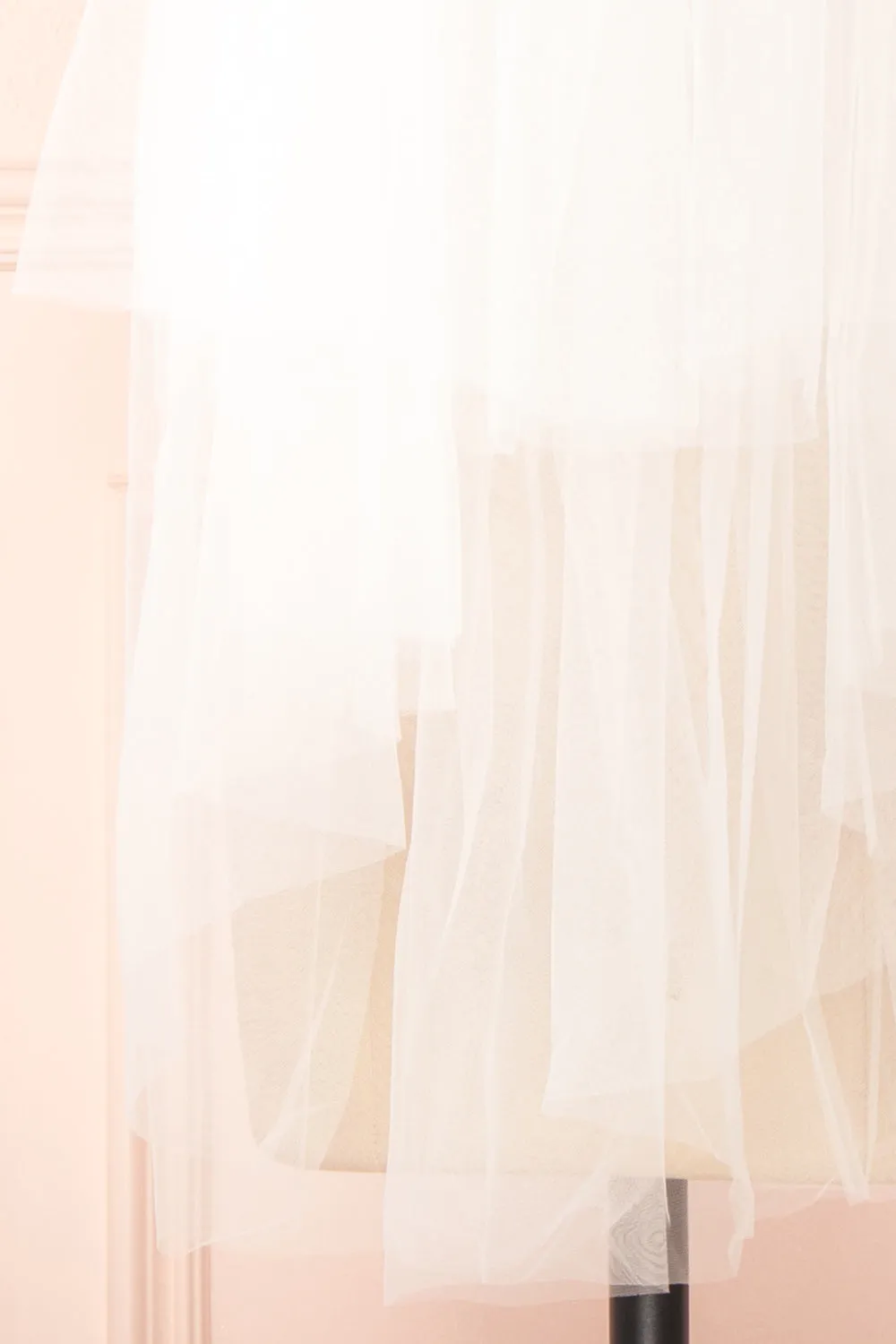 Liviainus | Simple White Mesh Wedding Veil