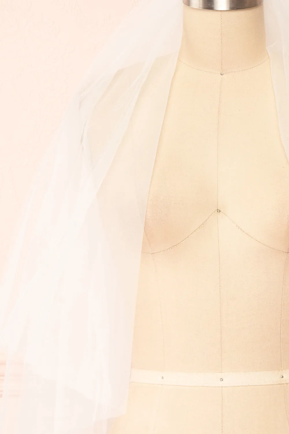 Liviainus | Simple White Mesh Wedding Veil