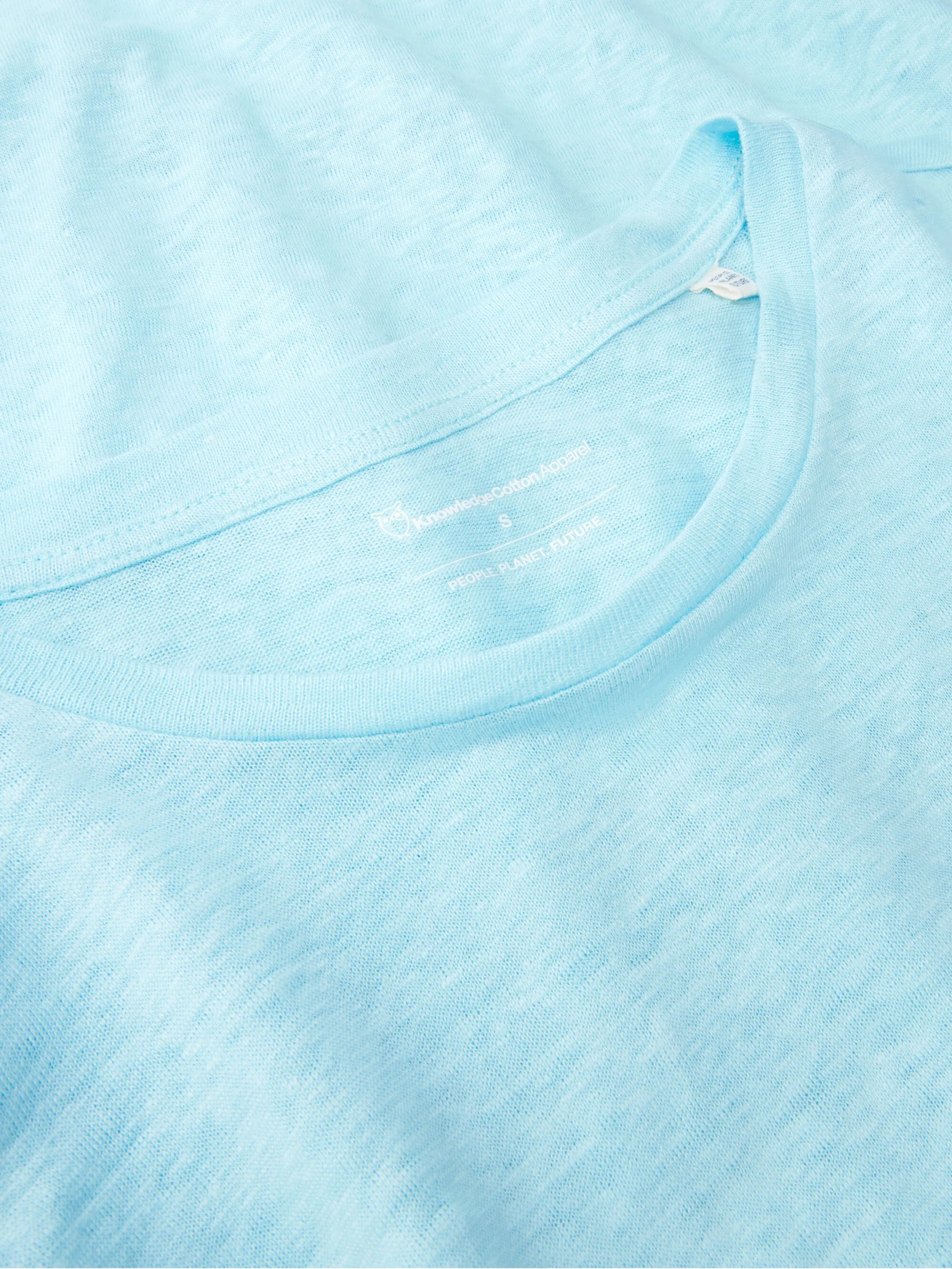 Long sleeve linen t-shirt - GOTS/Vegan - Aqua-Esque Knowledge Cotton