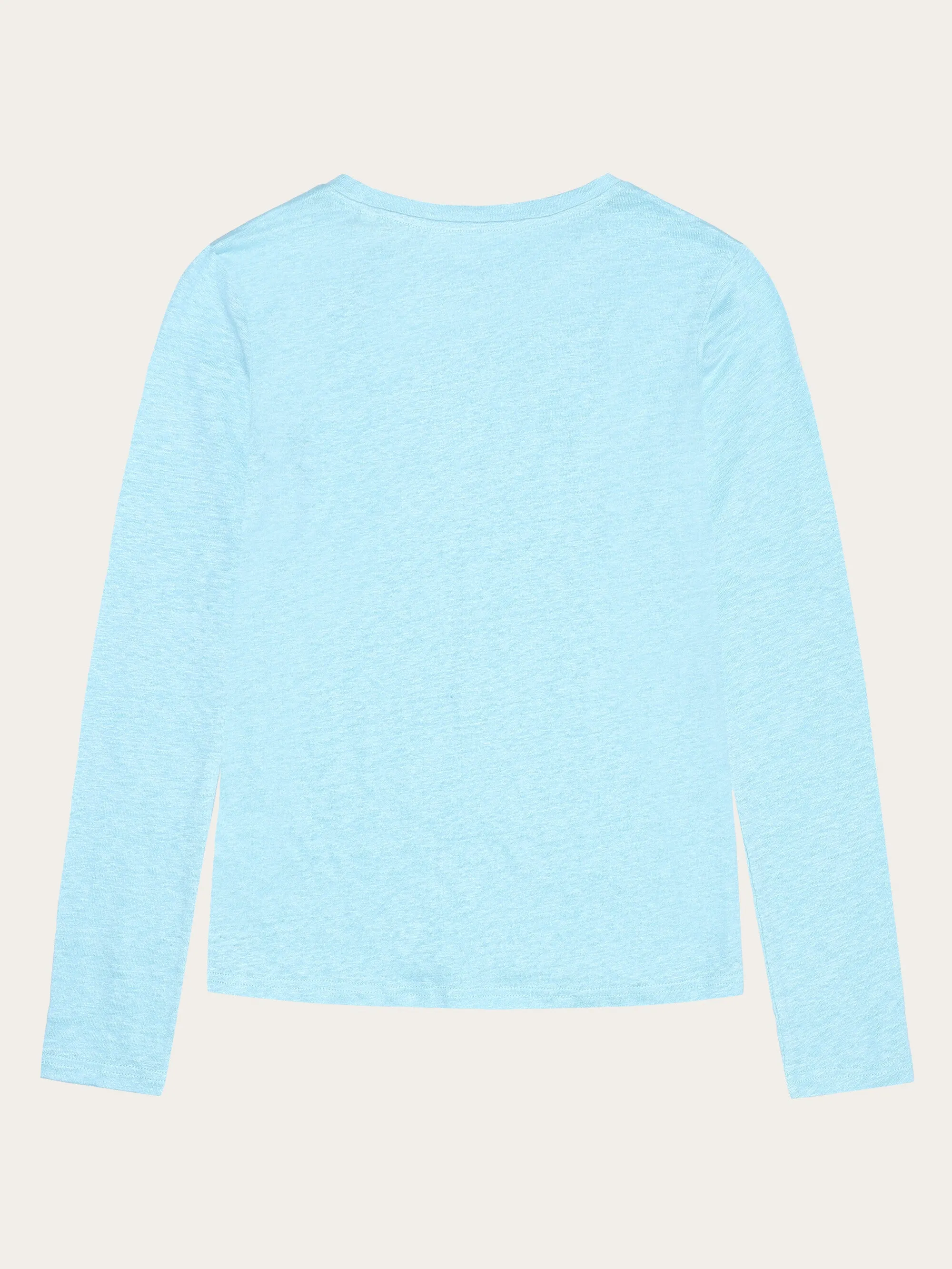 Long sleeve linen t-shirt - GOTS/Vegan - Aqua-Esque Knowledge Cotton