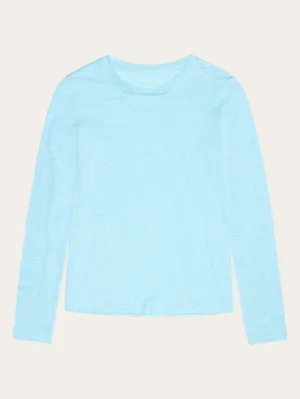 Long sleeve linen t-shirt - GOTS/Vegan - Aqua-Esque Knowledge Cotton