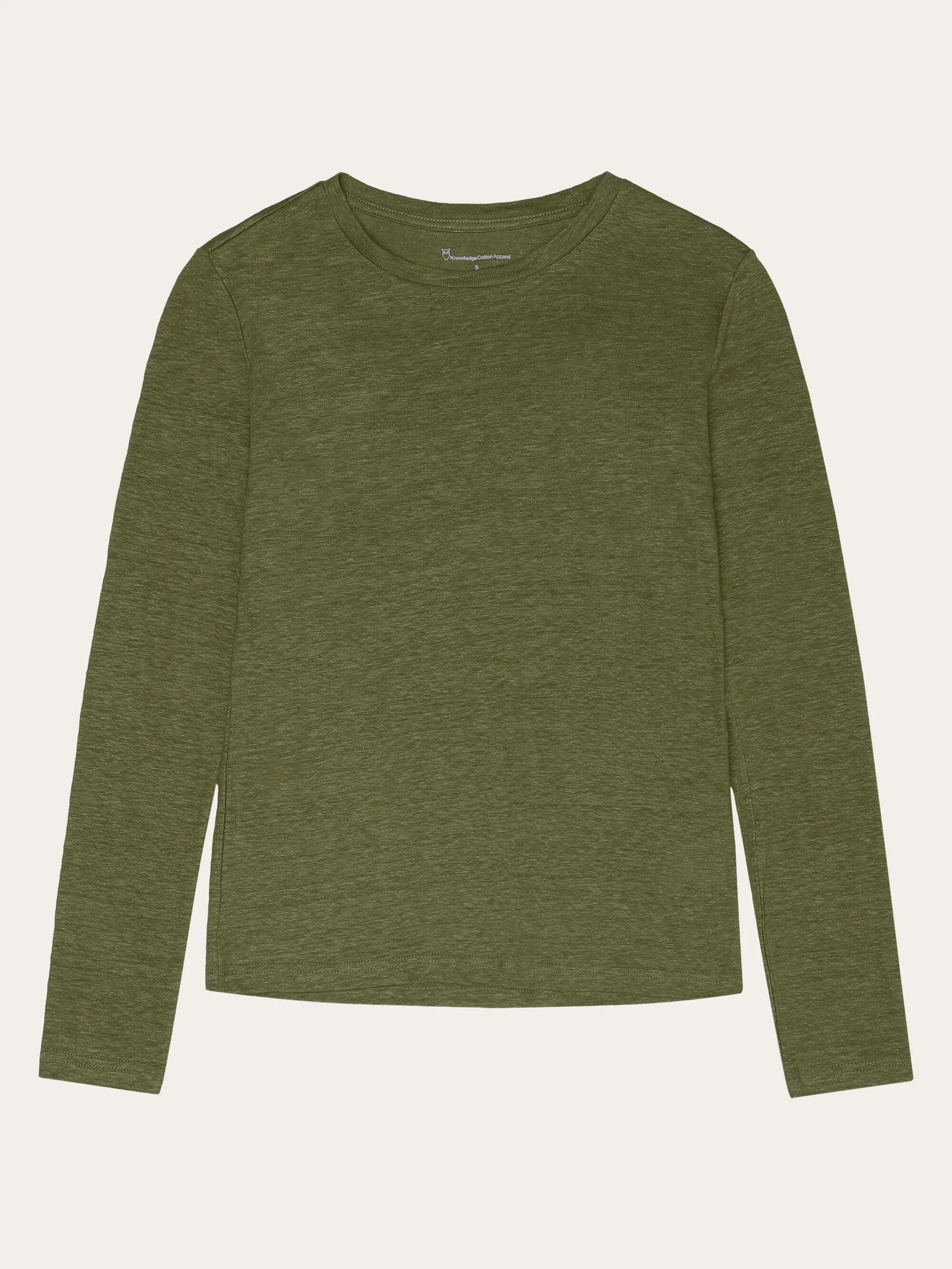 Long sleeve linen t-shirt - GOTS/Vegan - Forrest Night Knowledge Cotton
