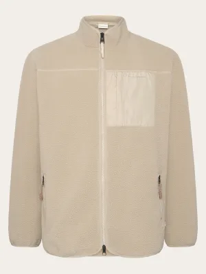 Loose Fit Zip Fleece - GRS/Vegan - Light feather gray Knowledge Cotton