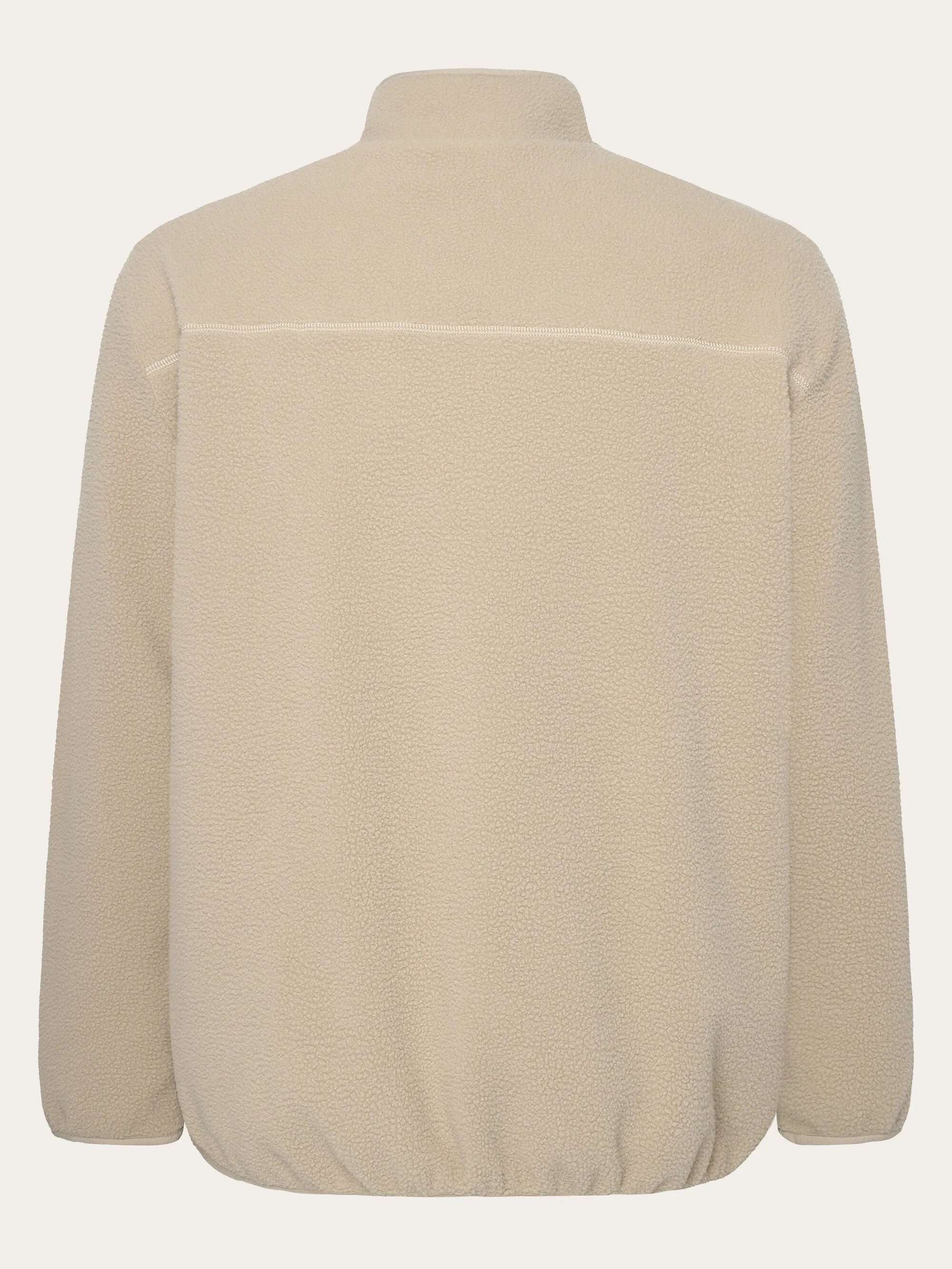 Loose Fit Zip Fleece - GRS/Vegan - Light feather gray Knowledge Cotton