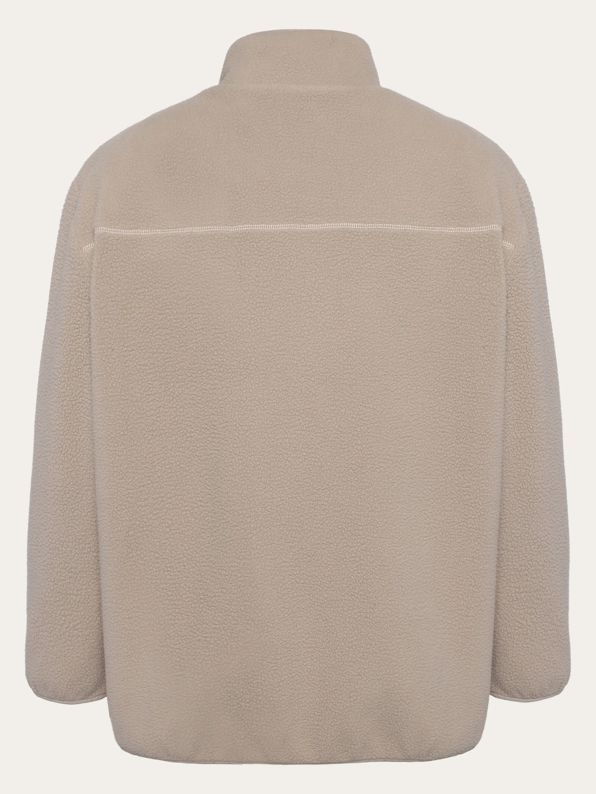 Loose fit Zip Fleece - GRS/Vegan - Light feather gray Knowledge Cotton