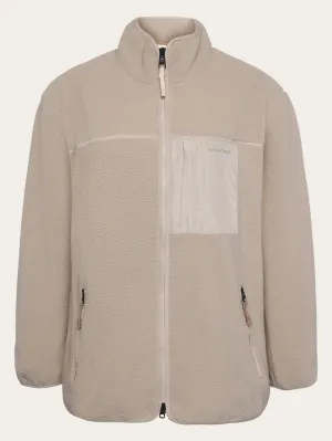 Loose fit Zip Fleece - GRS/Vegan - Light feather gray Knowledge Cotton