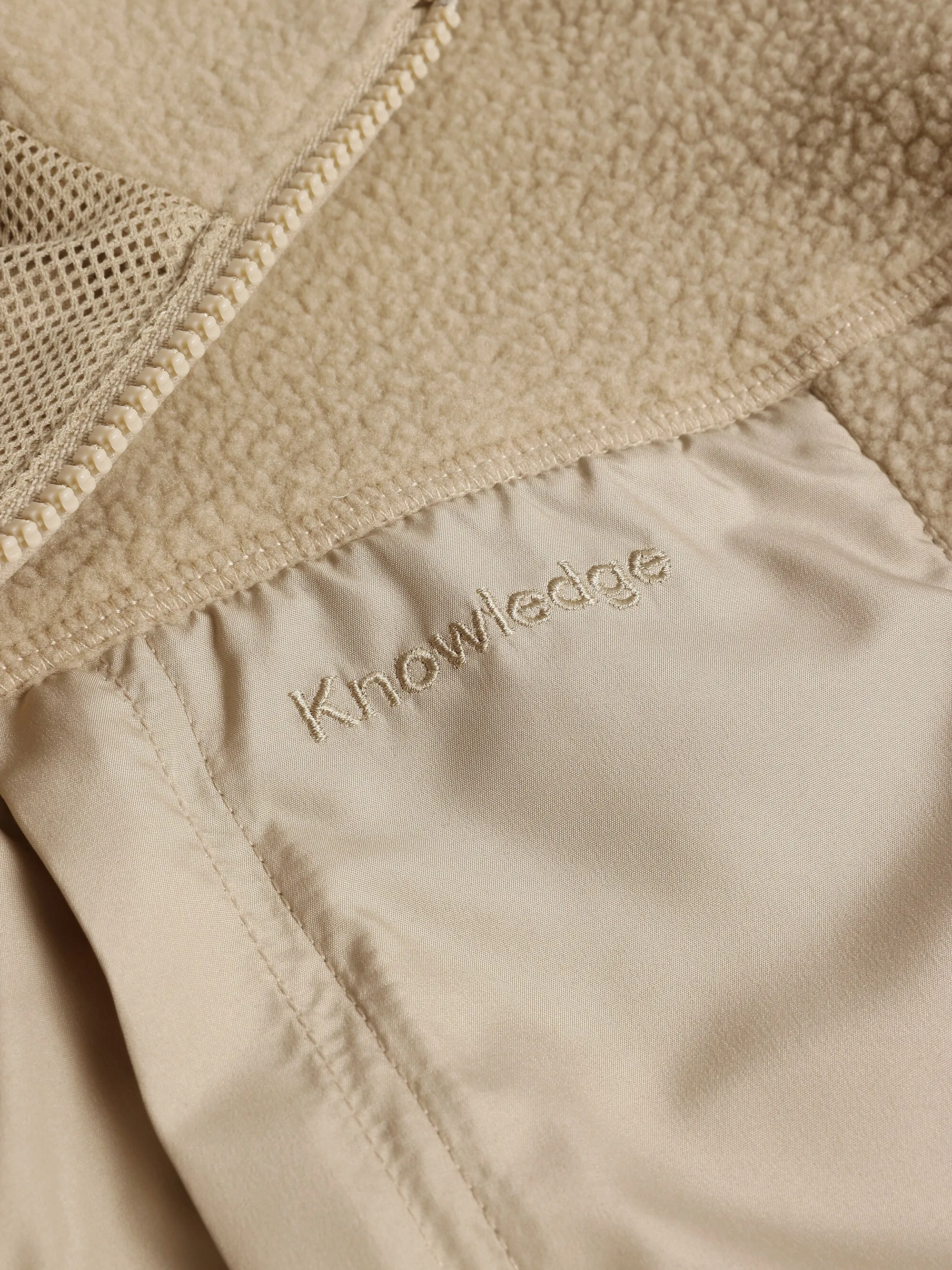 Loose Fit Zip Fleece - GRS/Vegan - Light feather gray Knowledge Cotton
