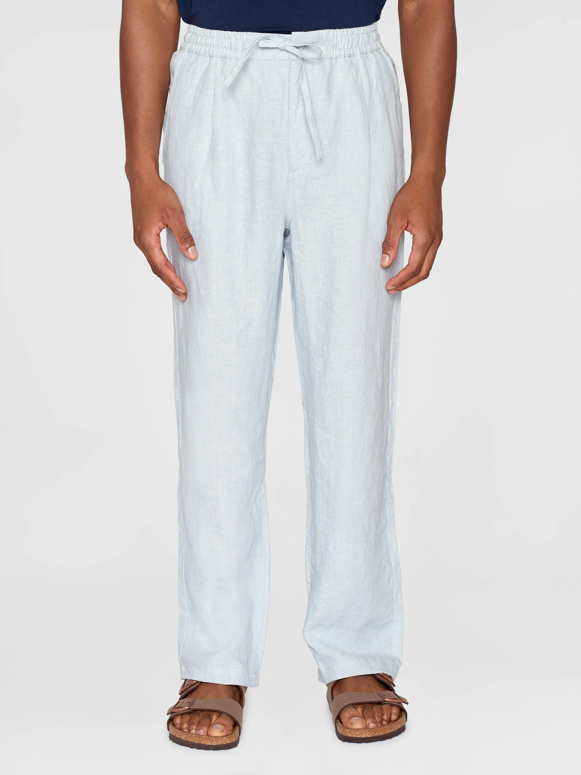 Loose linen pant - Dusk Blue Knowledge Cotton