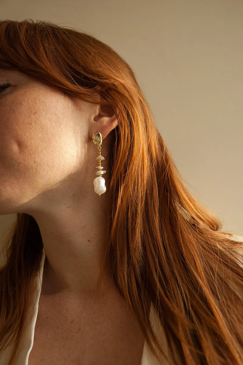 Lothar | Pendant Earrings w/ Pearls