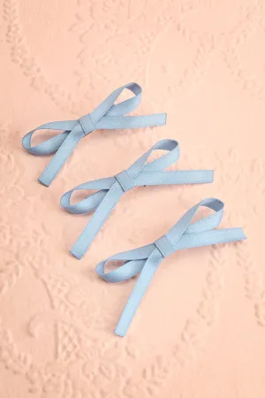 Lovsky Blue | Set of 3 Bow Hair Clips