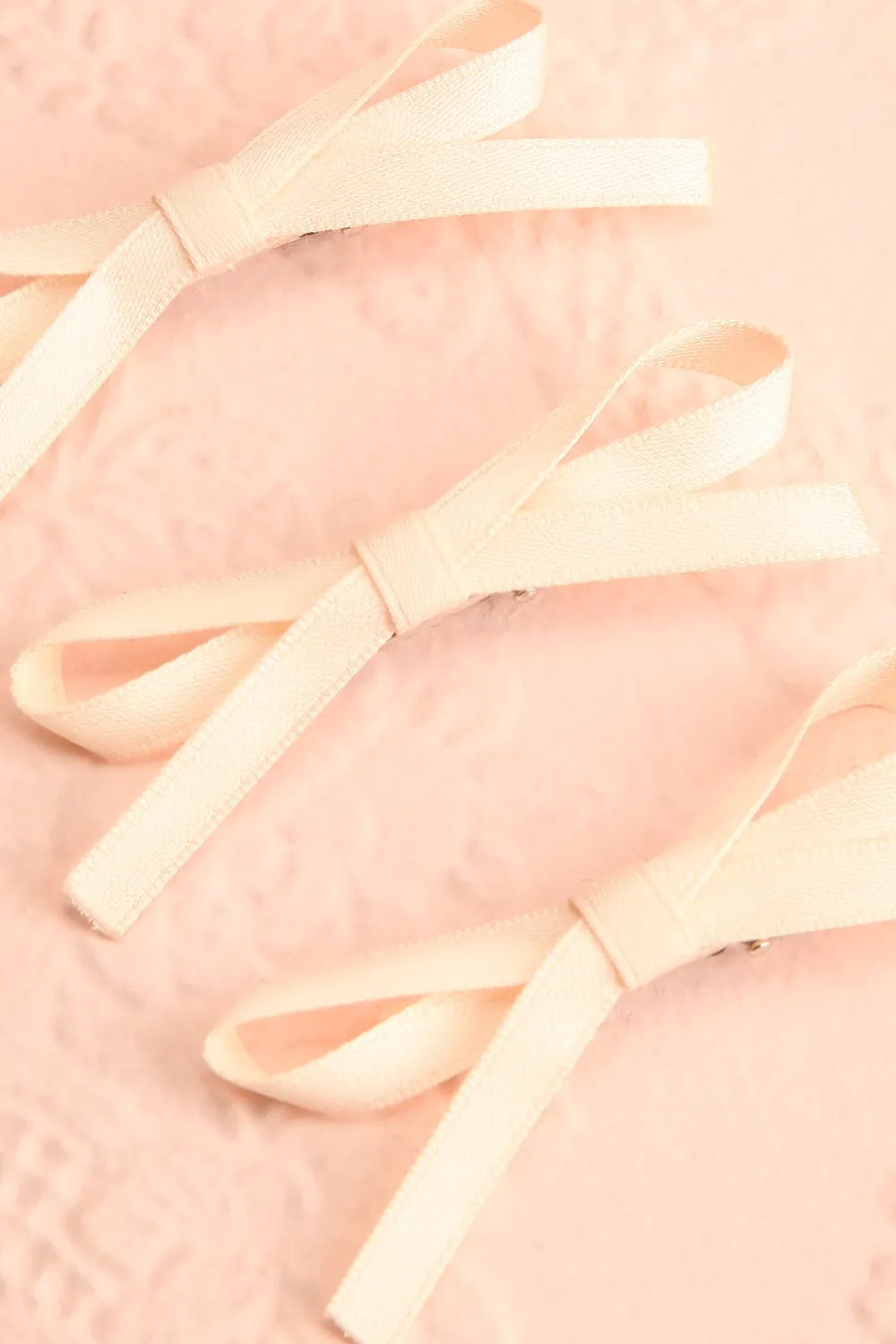 Lovsky Ivory | Set of 3 Bow Hair Clips