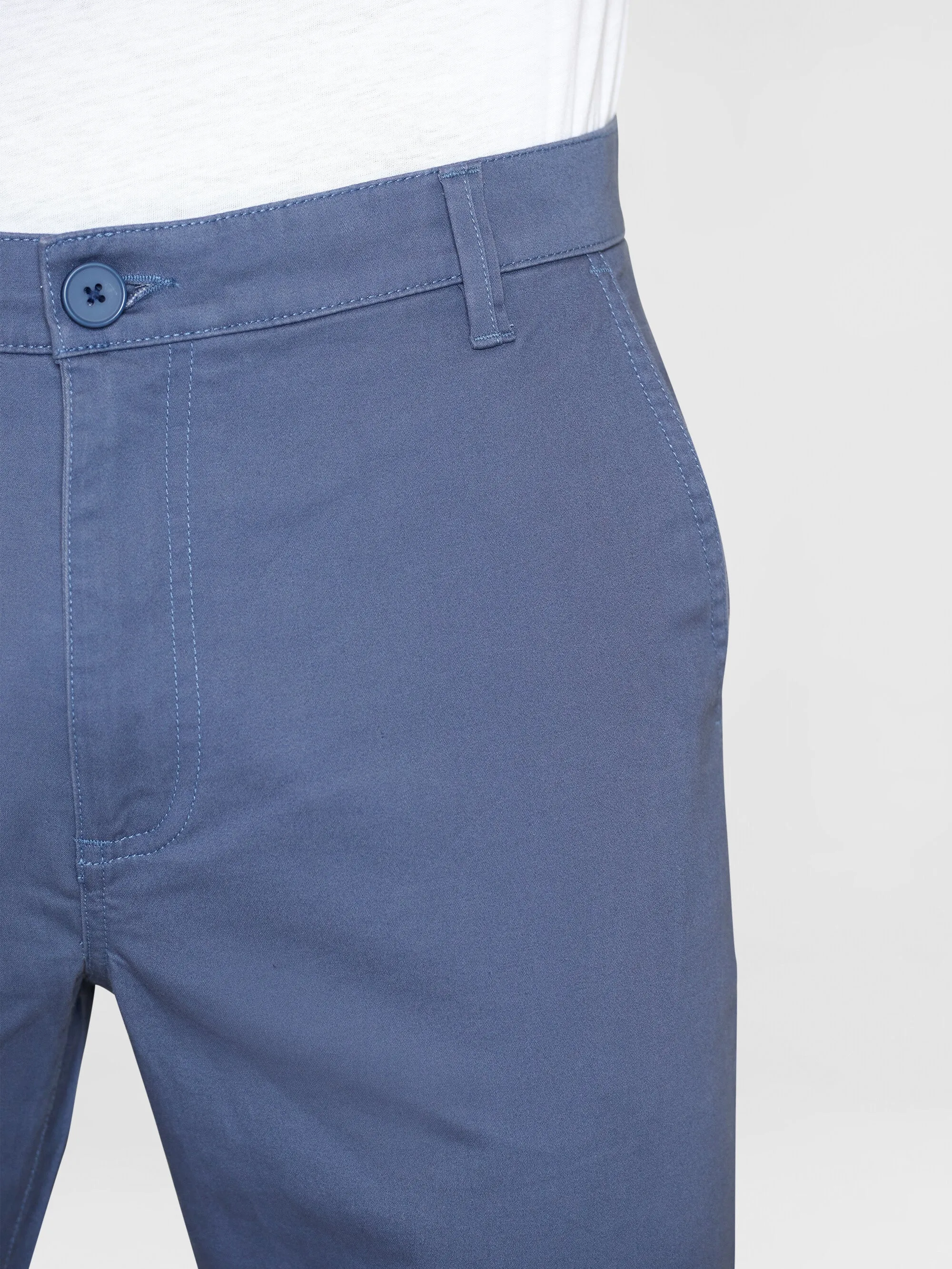 LUCA slim twill chino pants - Vintage Indigo Knowledge Cotton