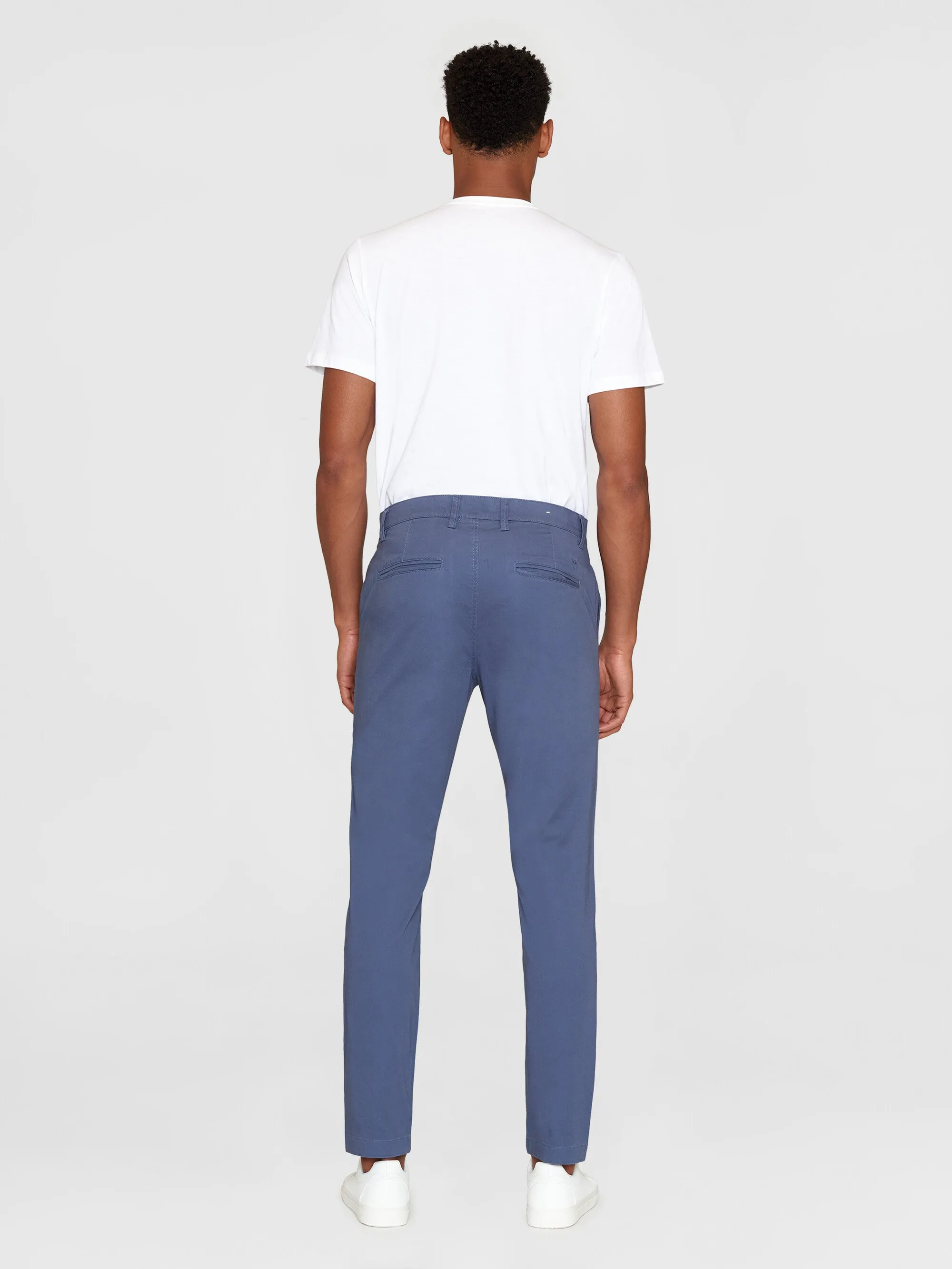 LUCA slim twill chino pants - Vintage Indigo Knowledge Cotton