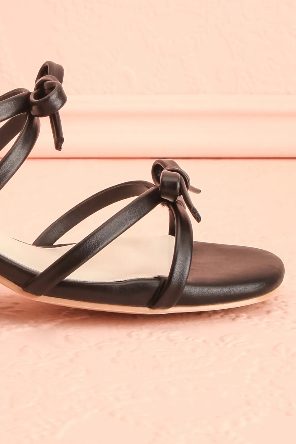 Macy Black | Heeled Sandals w/ Bows