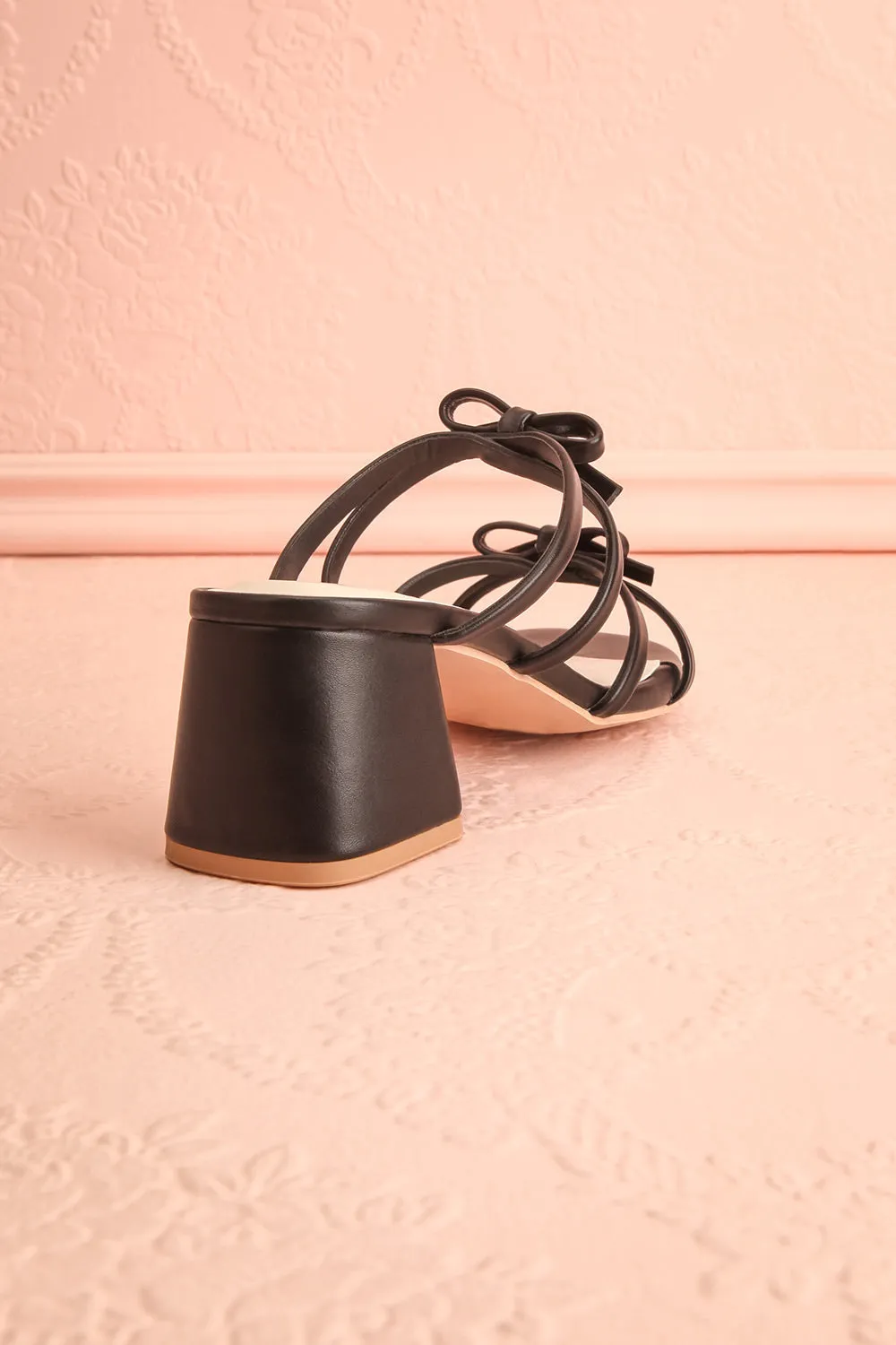 Macy Black | Heeled Sandals w/ Bows