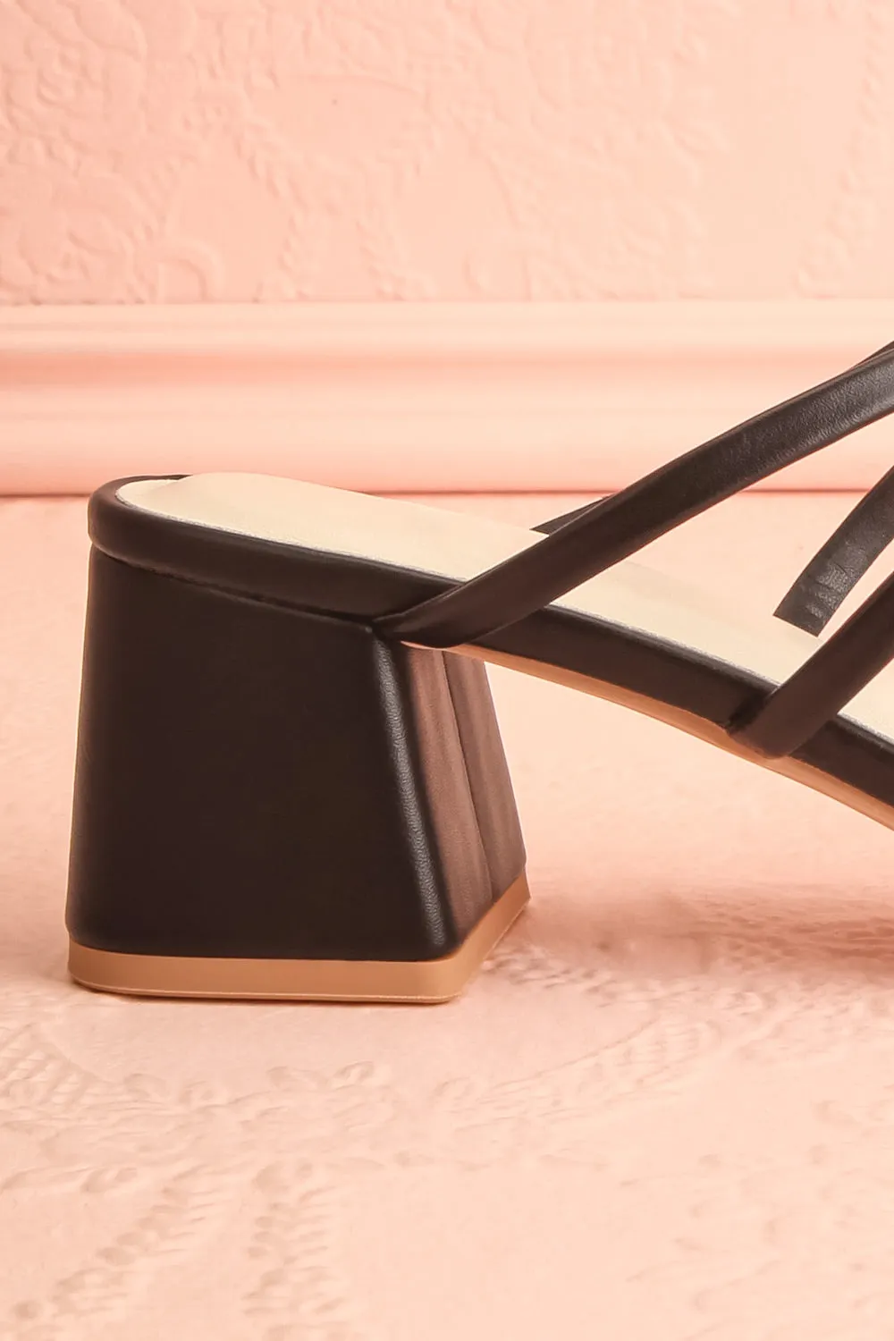 Macy Black | Heeled Sandals w/ Bows