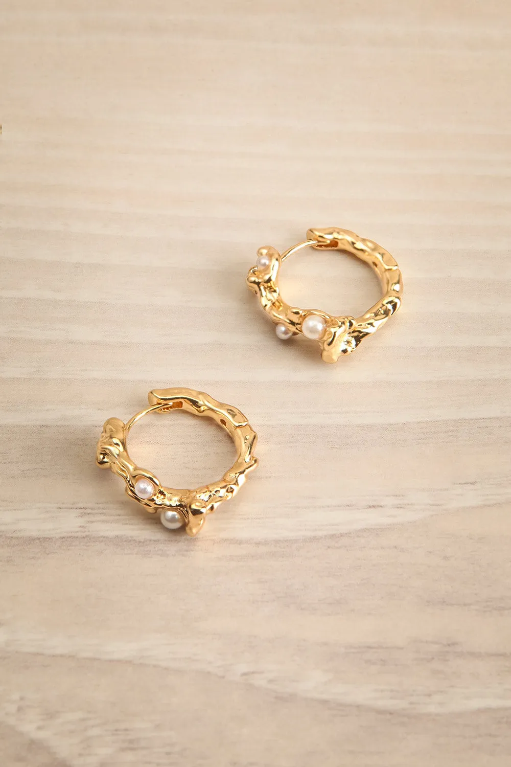 Margeriaz Gold | Organic Gold-Plated Hoops