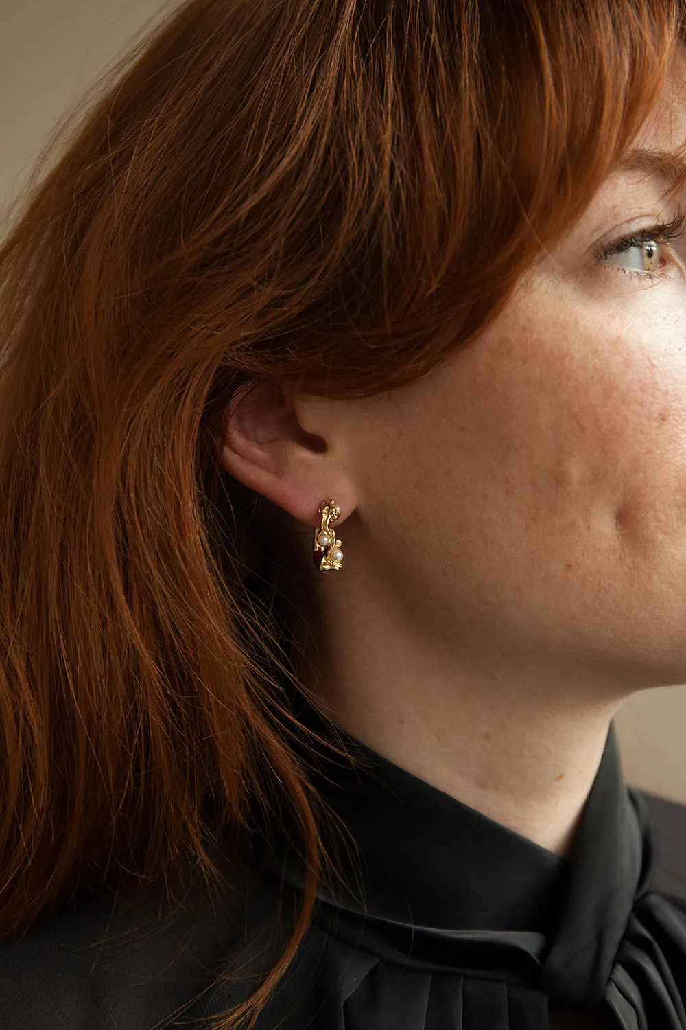 Margeriaz Gold | Organic Gold-Plated Hoops