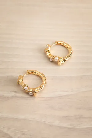 Margeriaz Gold | Organic Gold-Plated Hoops