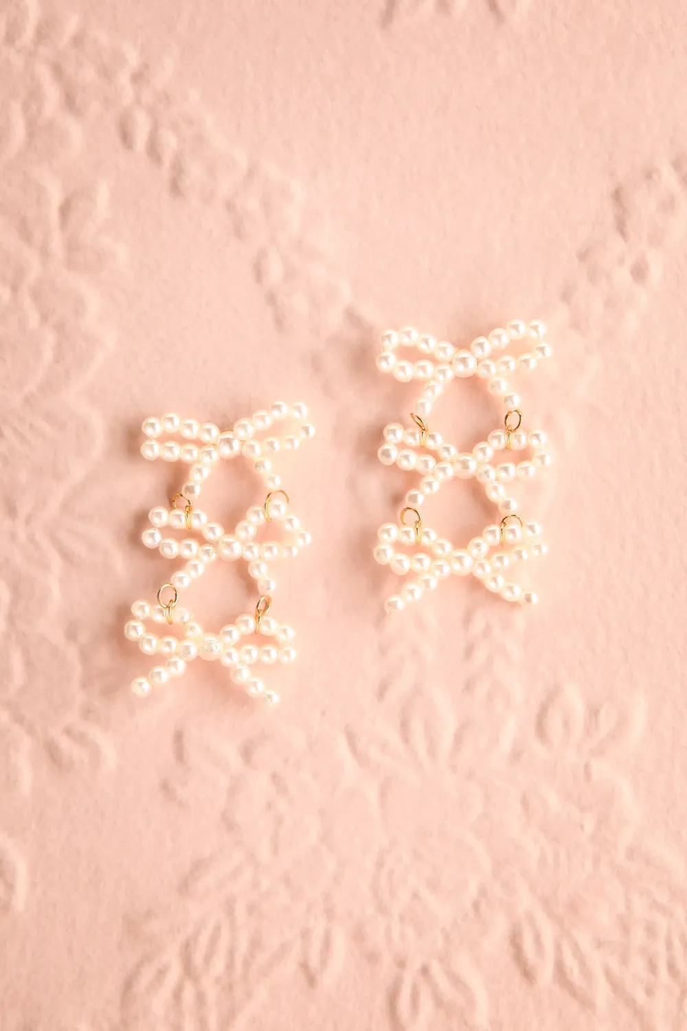 Marpesia | Pearl Bow Pendant Earrings
