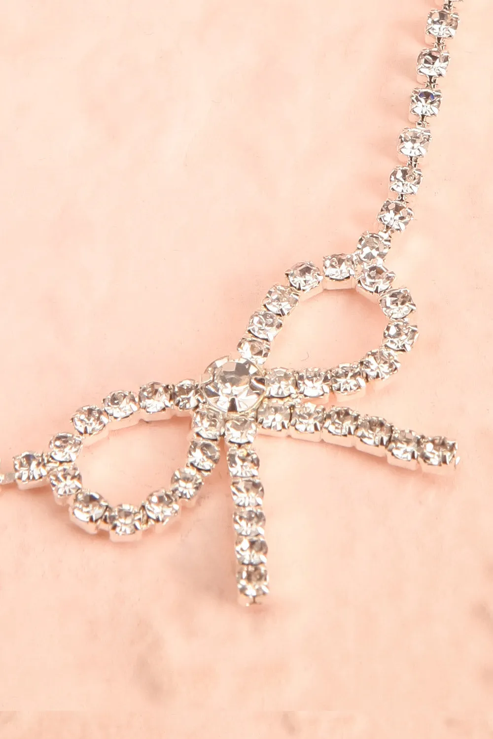 Menny | Crystal Choker Necklace w/ Bow