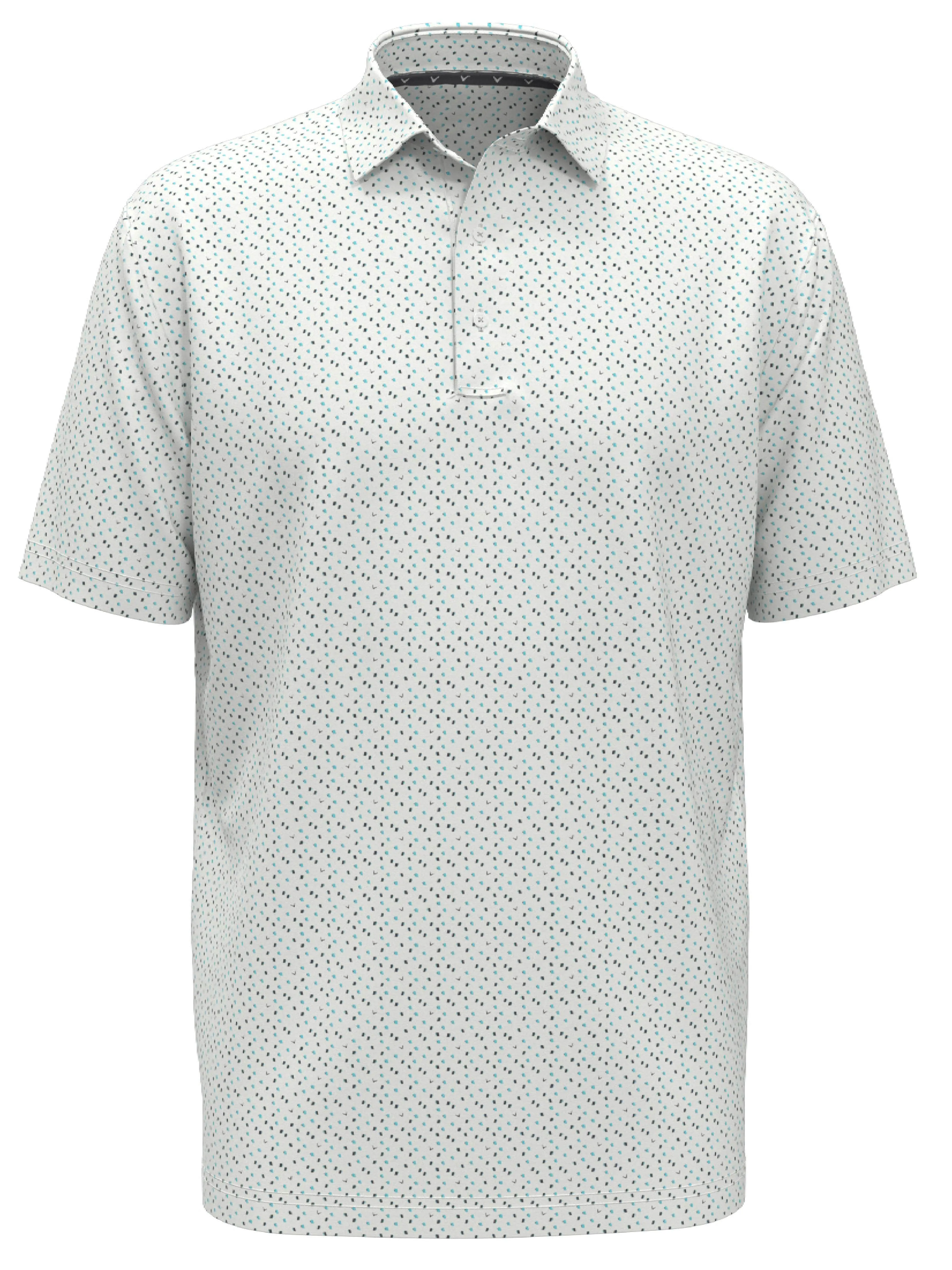 Mens All Over Score Card Print Polo Callaway Apparel