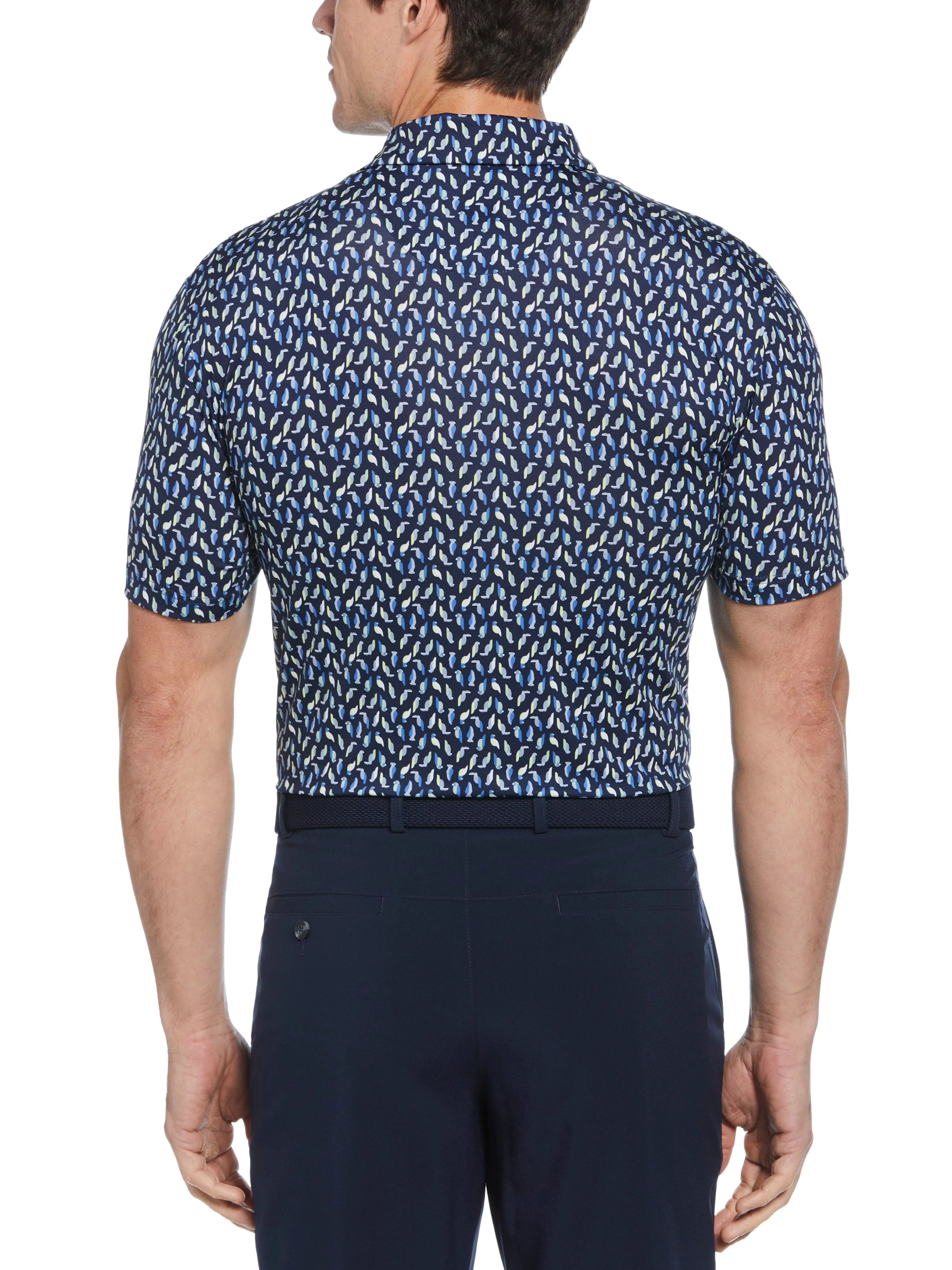 Mens Day All Over Birdie Print Polo Callaway Apparel