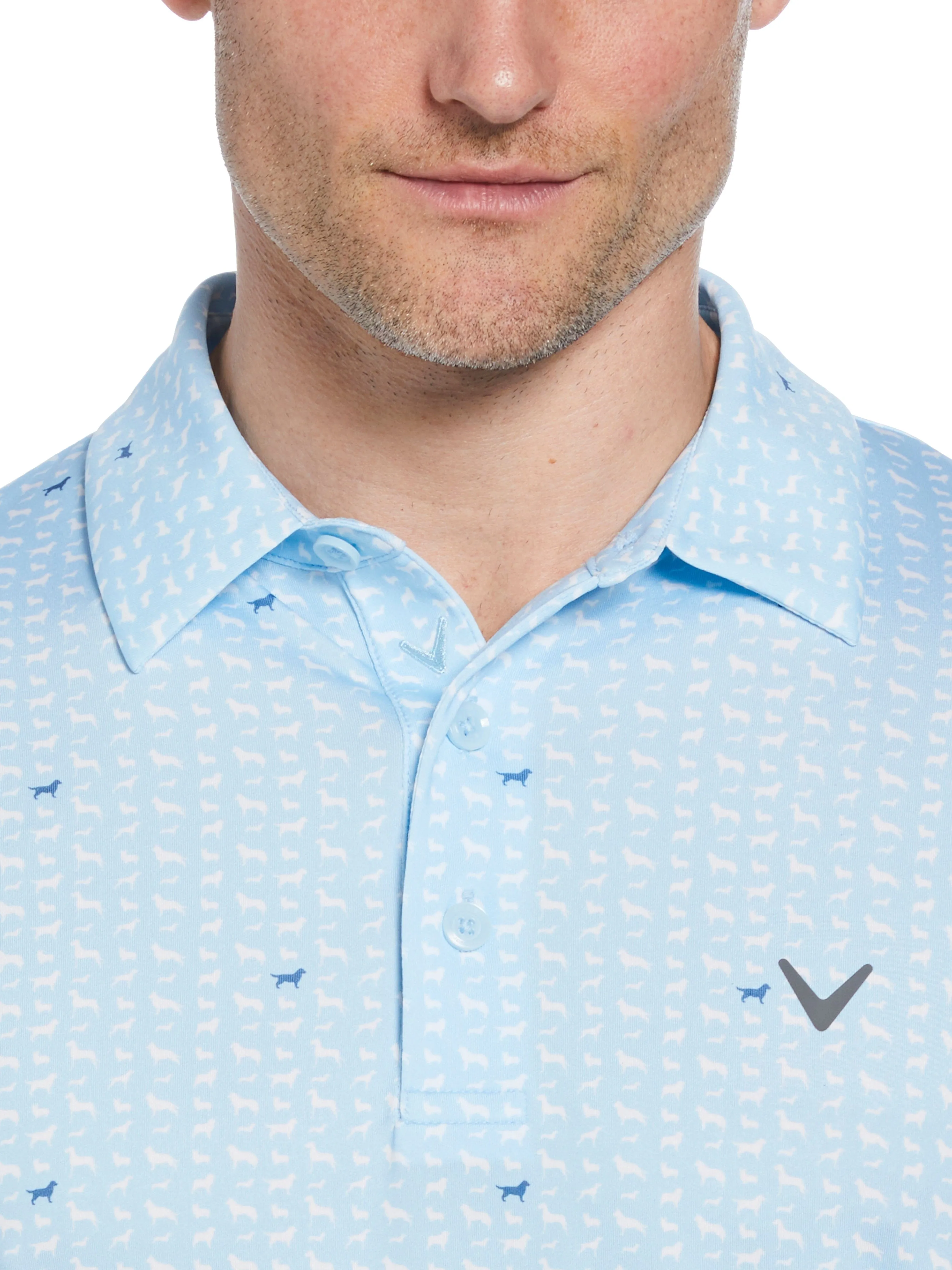 Mens Doggy Print Polo Callaway Apparel