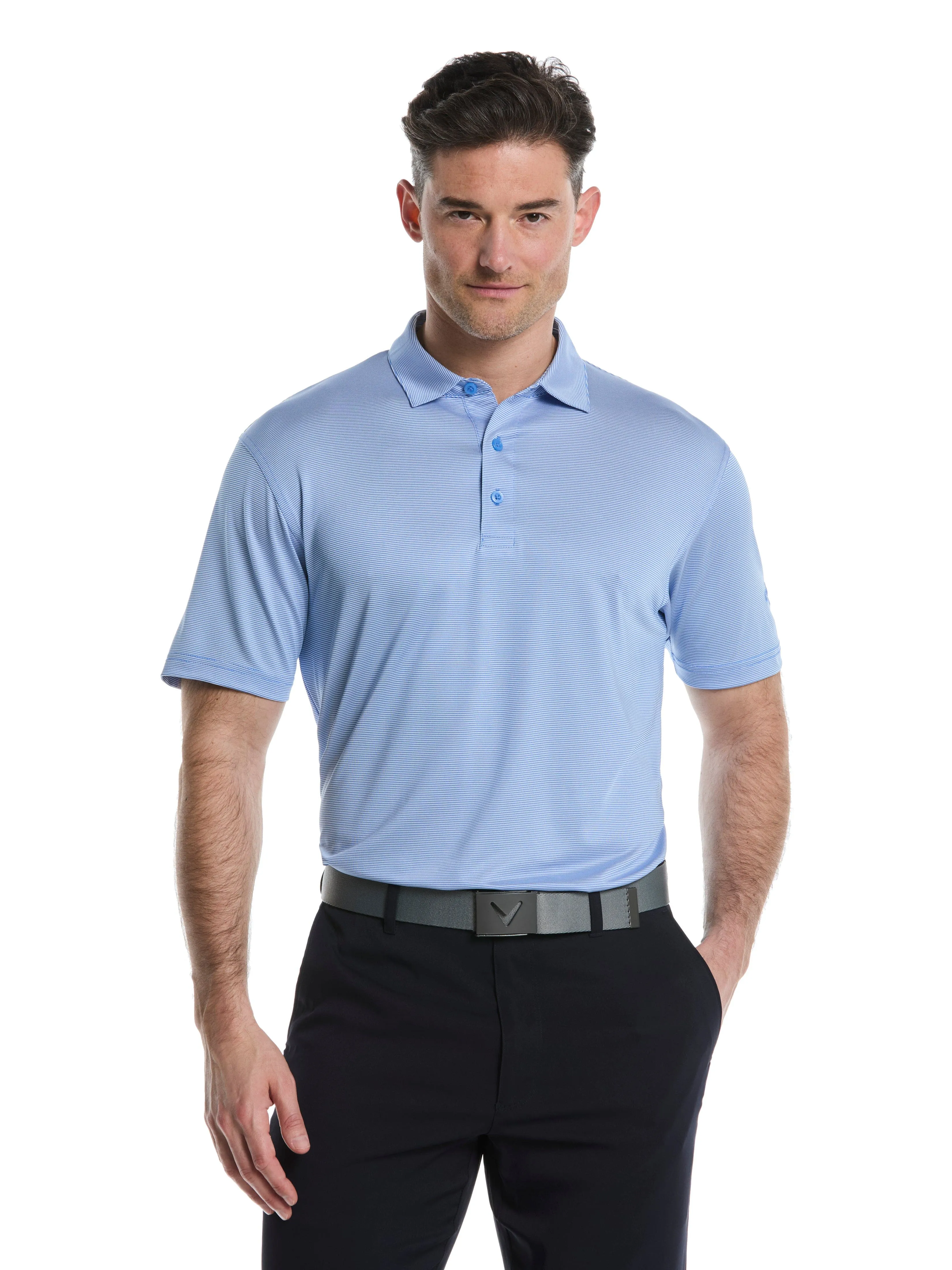 Mens Fine Line Stripe Golf Polo Callaway Apparel