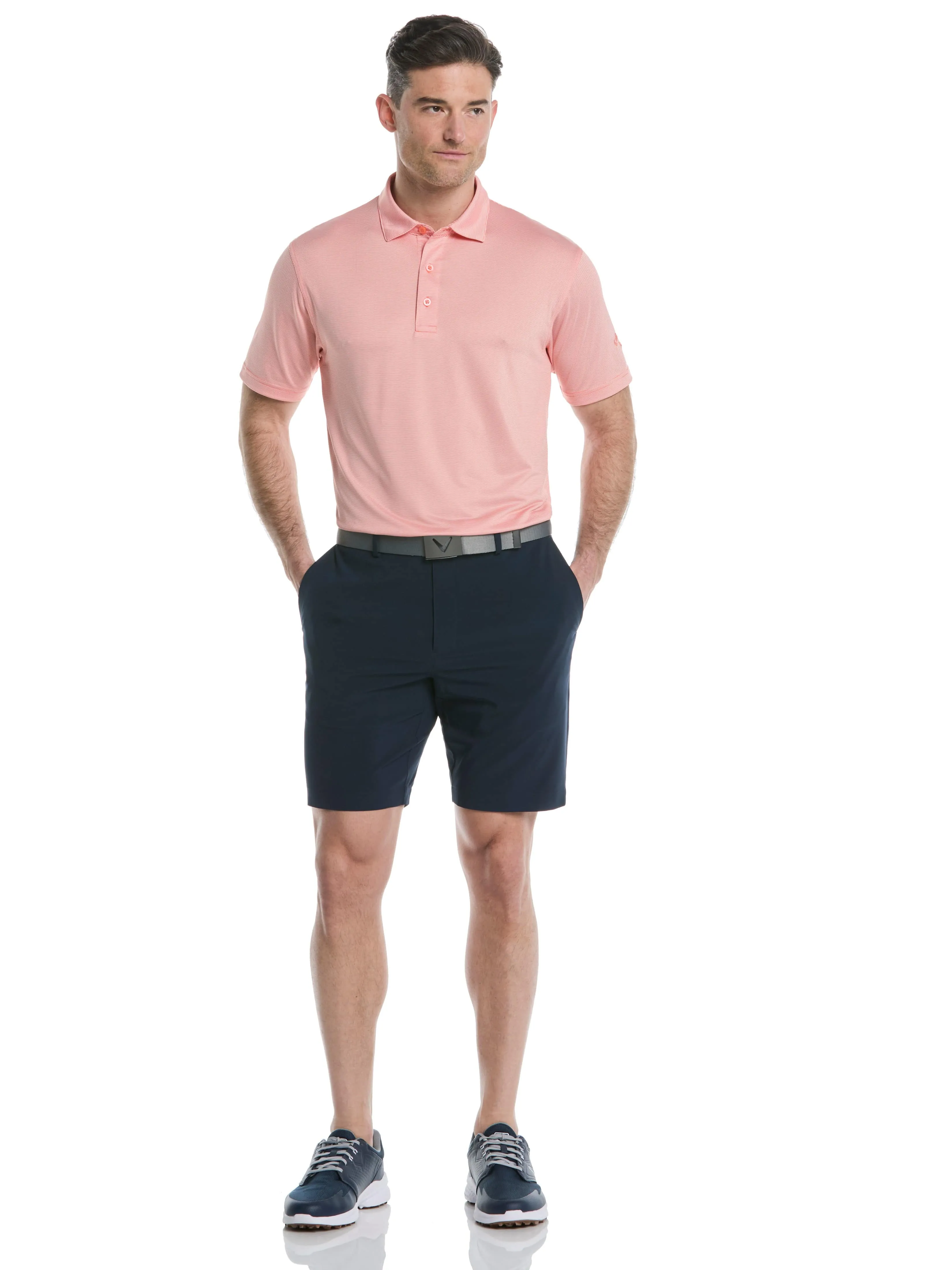 Mens Fine Line Stripe Golf Polo Callaway Apparel