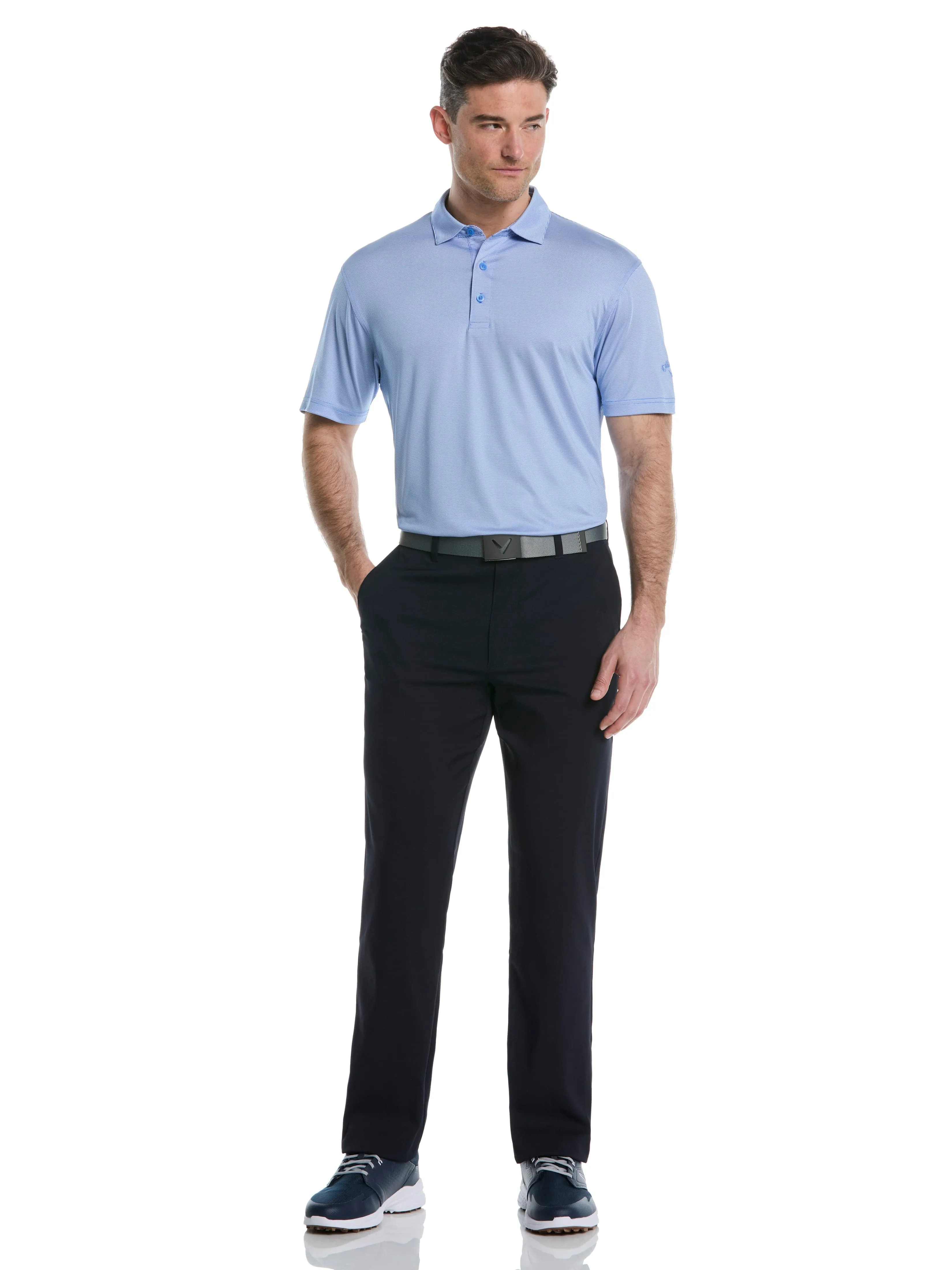 Mens Fine Line Stripe Golf Polo Callaway Apparel