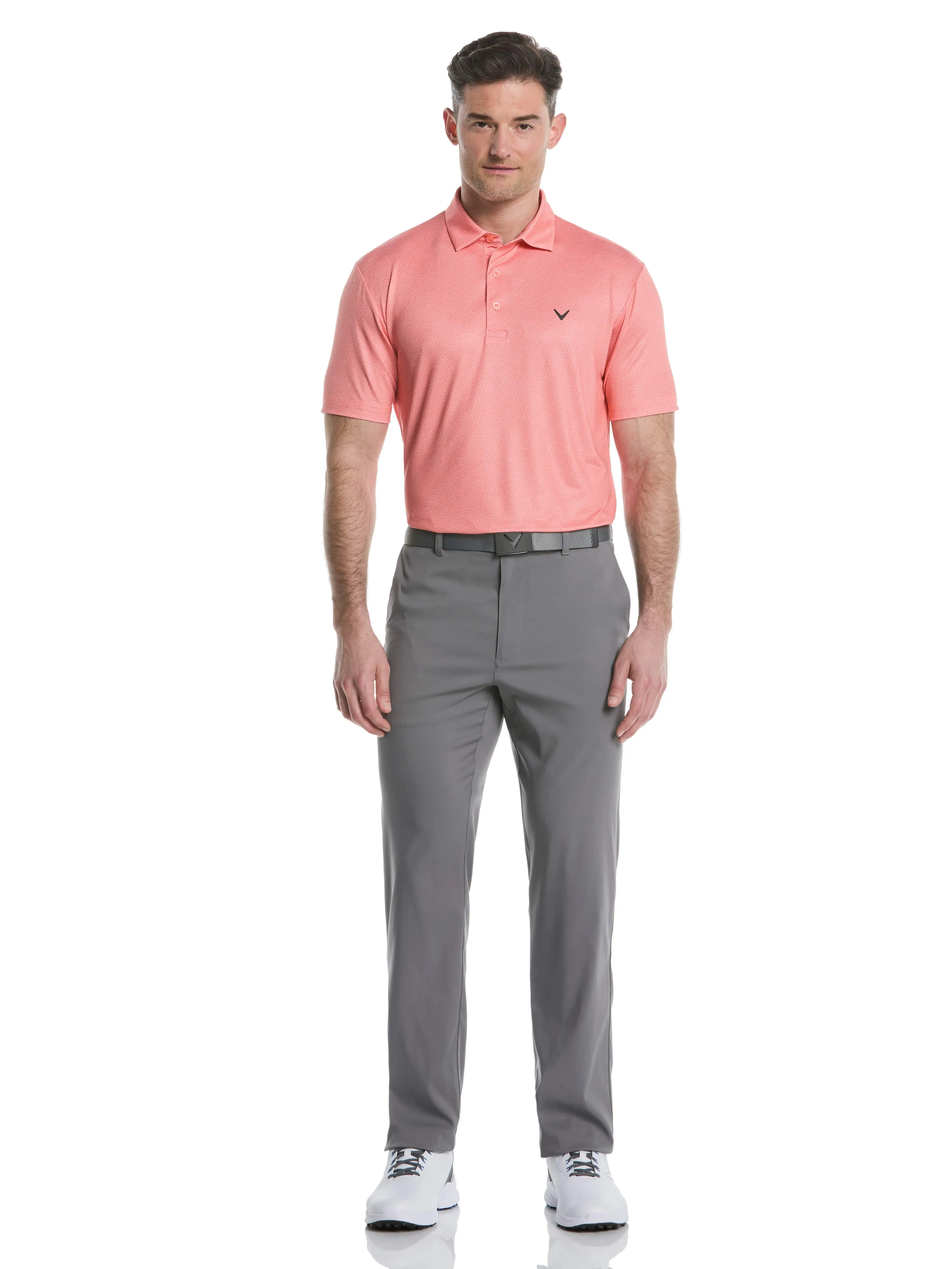 Mens Heather Geo Print Golf Polo Callaway Apparel