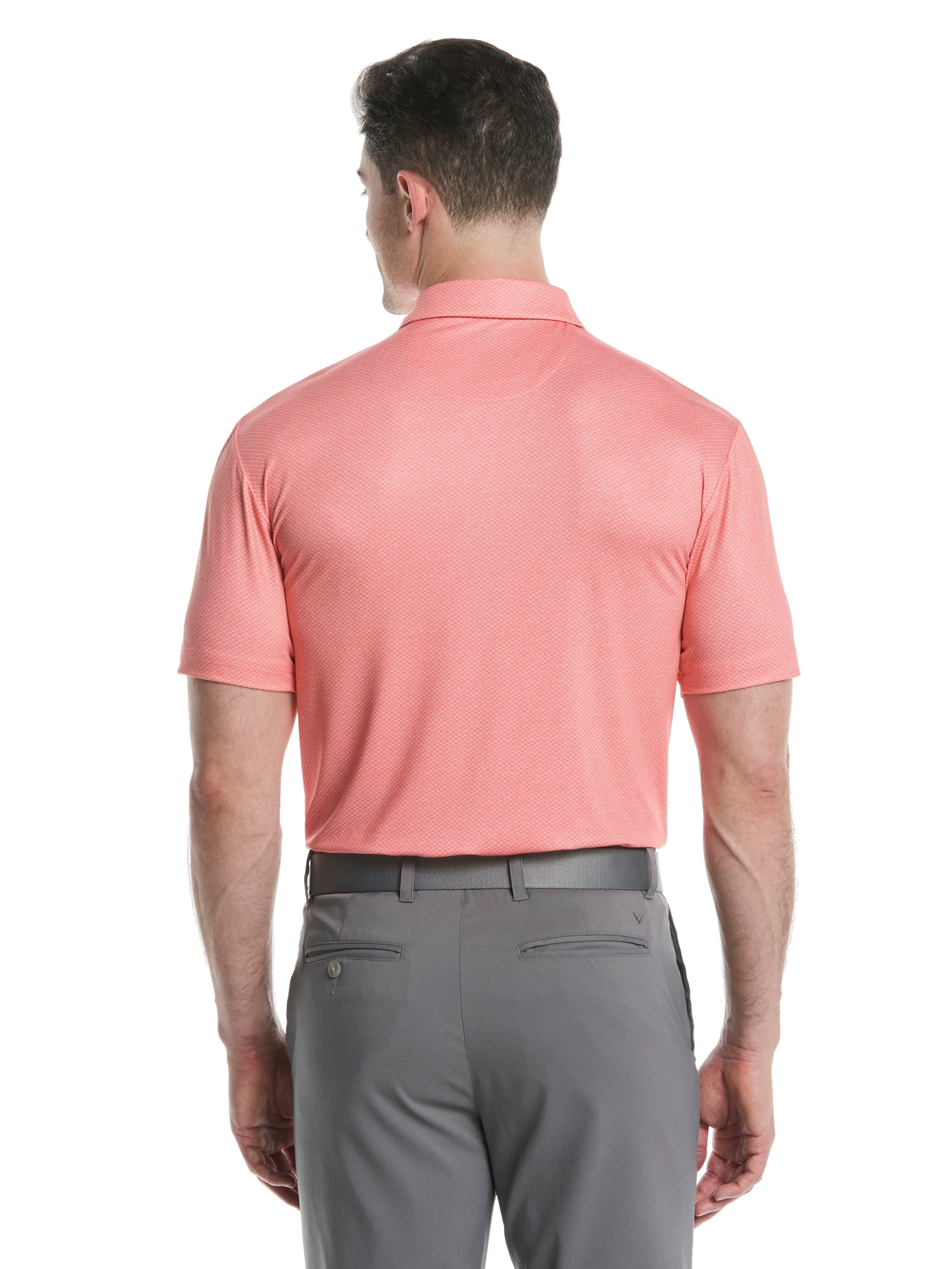 Mens Heather Geo Print Golf Polo Callaway Apparel
