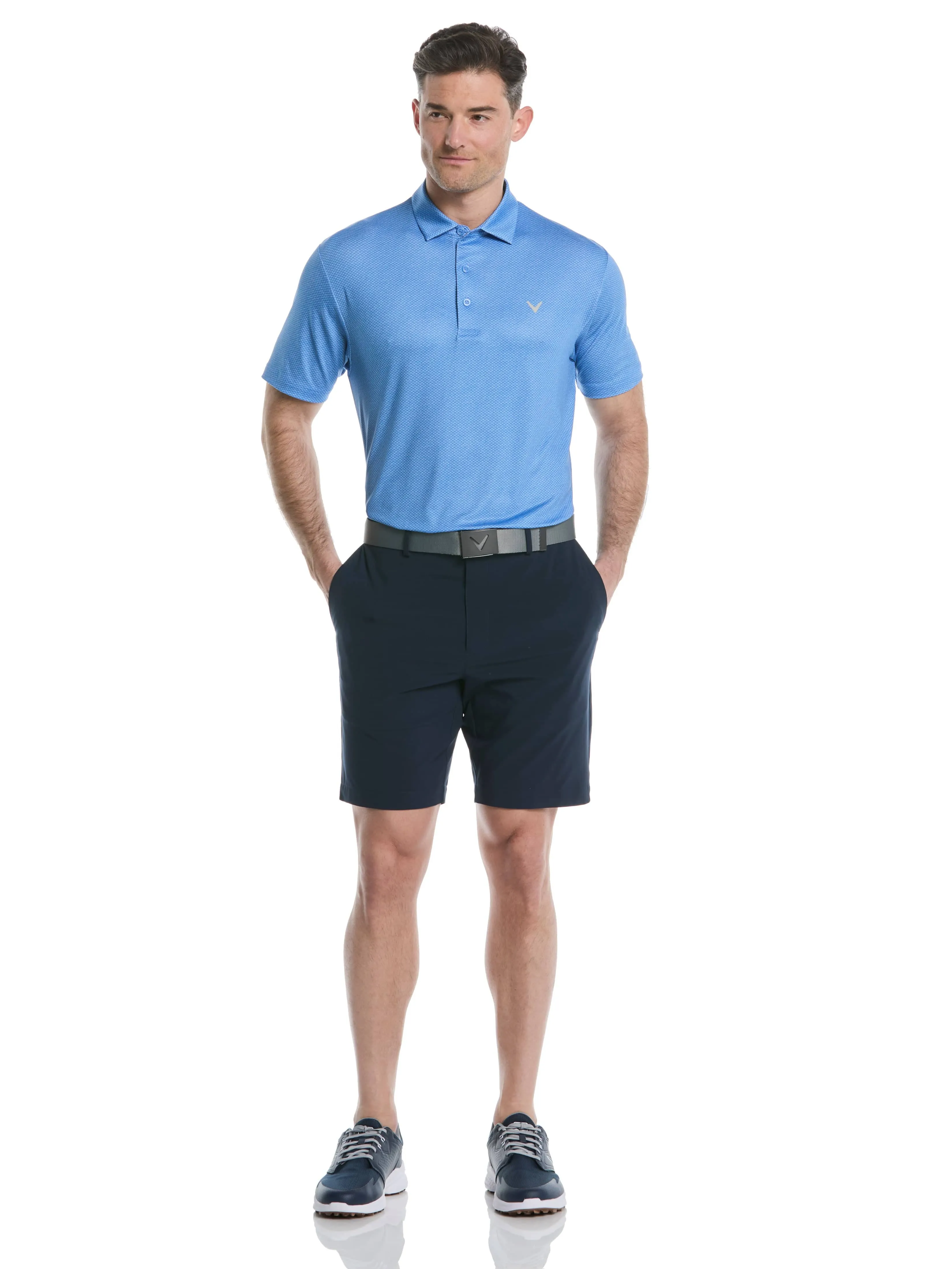 Mens Heather Geo Print Golf Polo Callaway Apparel