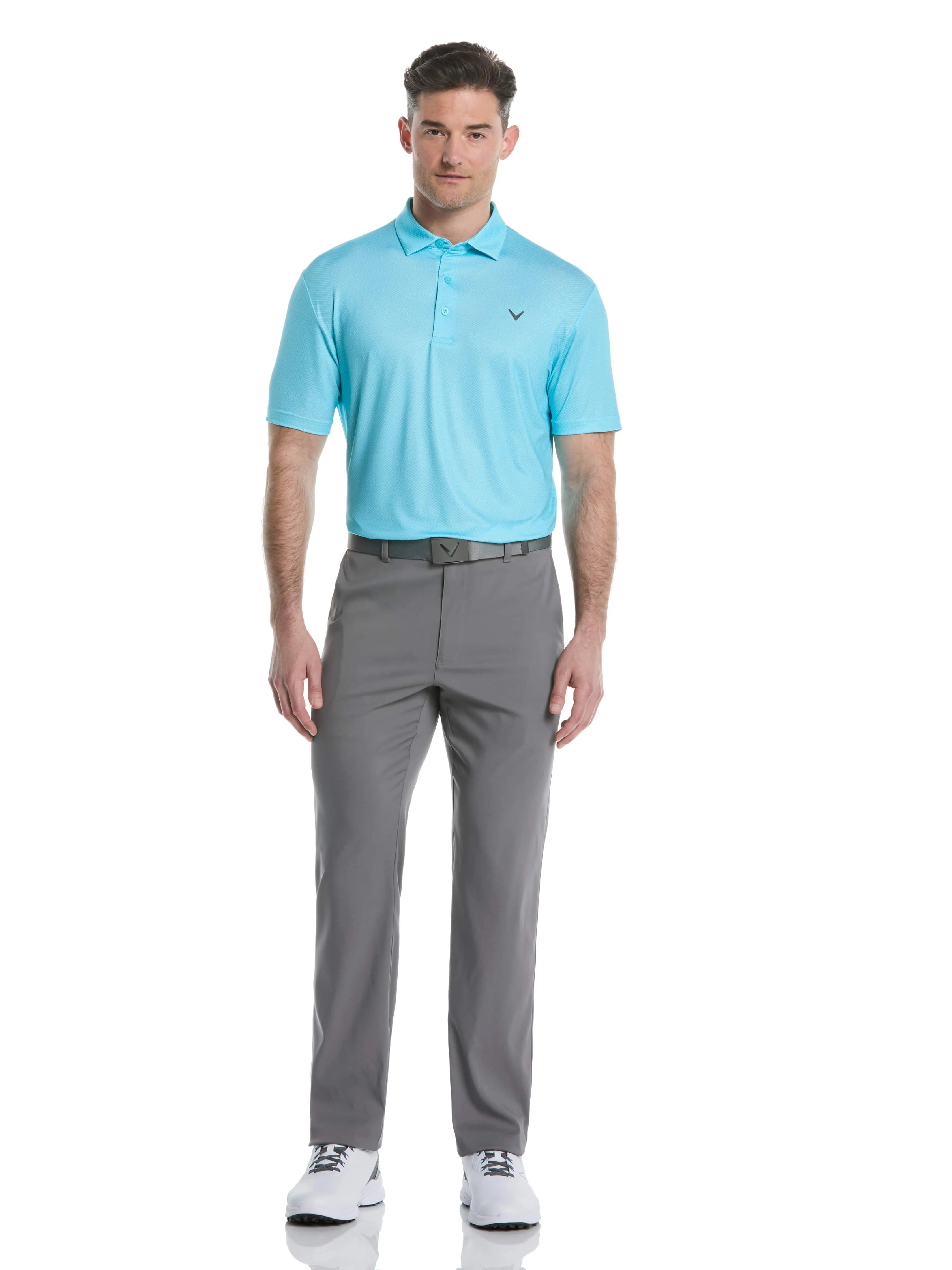 Mens Heather Geo Print Golf Polo Callaway Apparel
