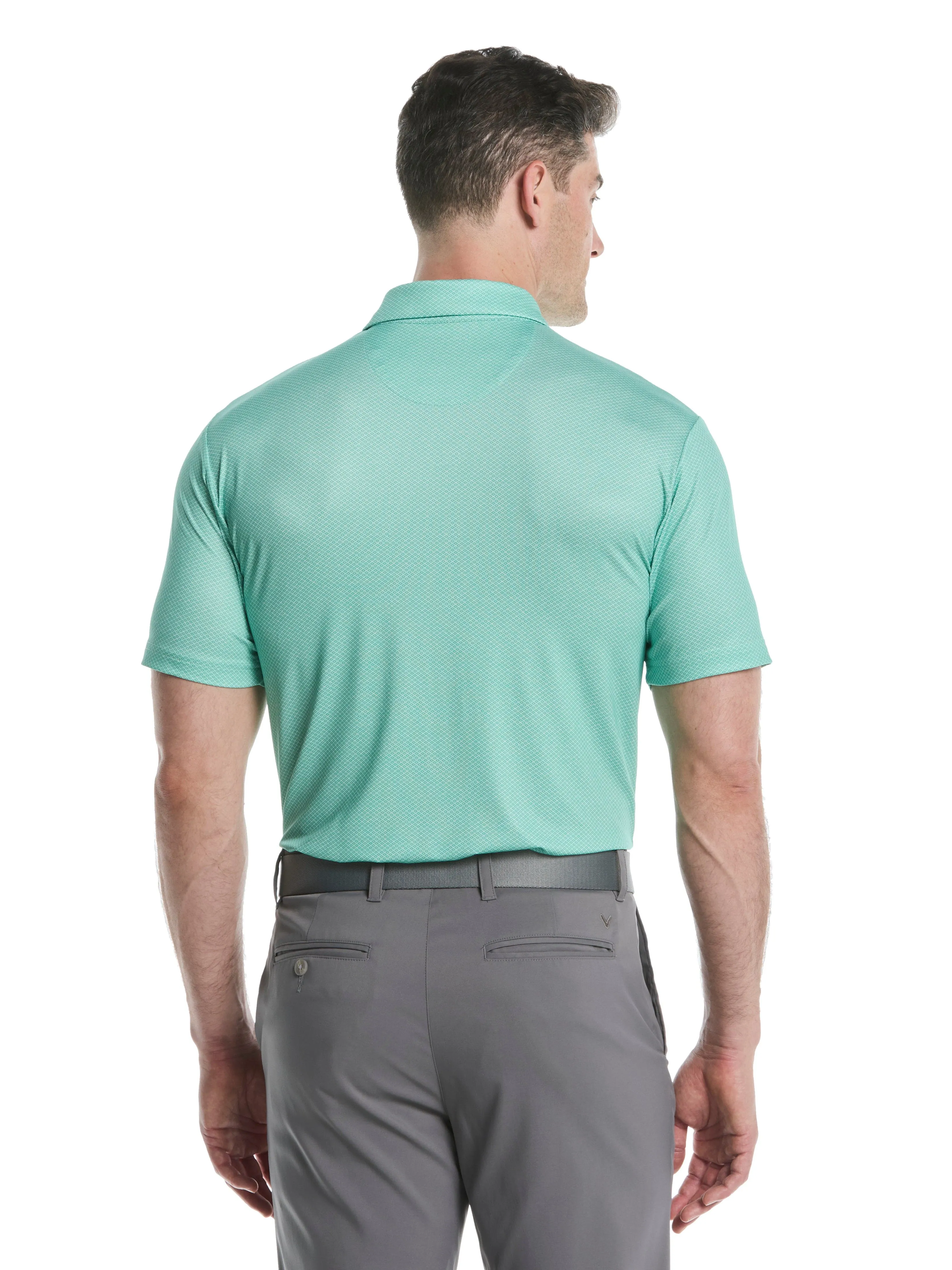Mens Heather Geo Print Golf Polo Callaway Apparel