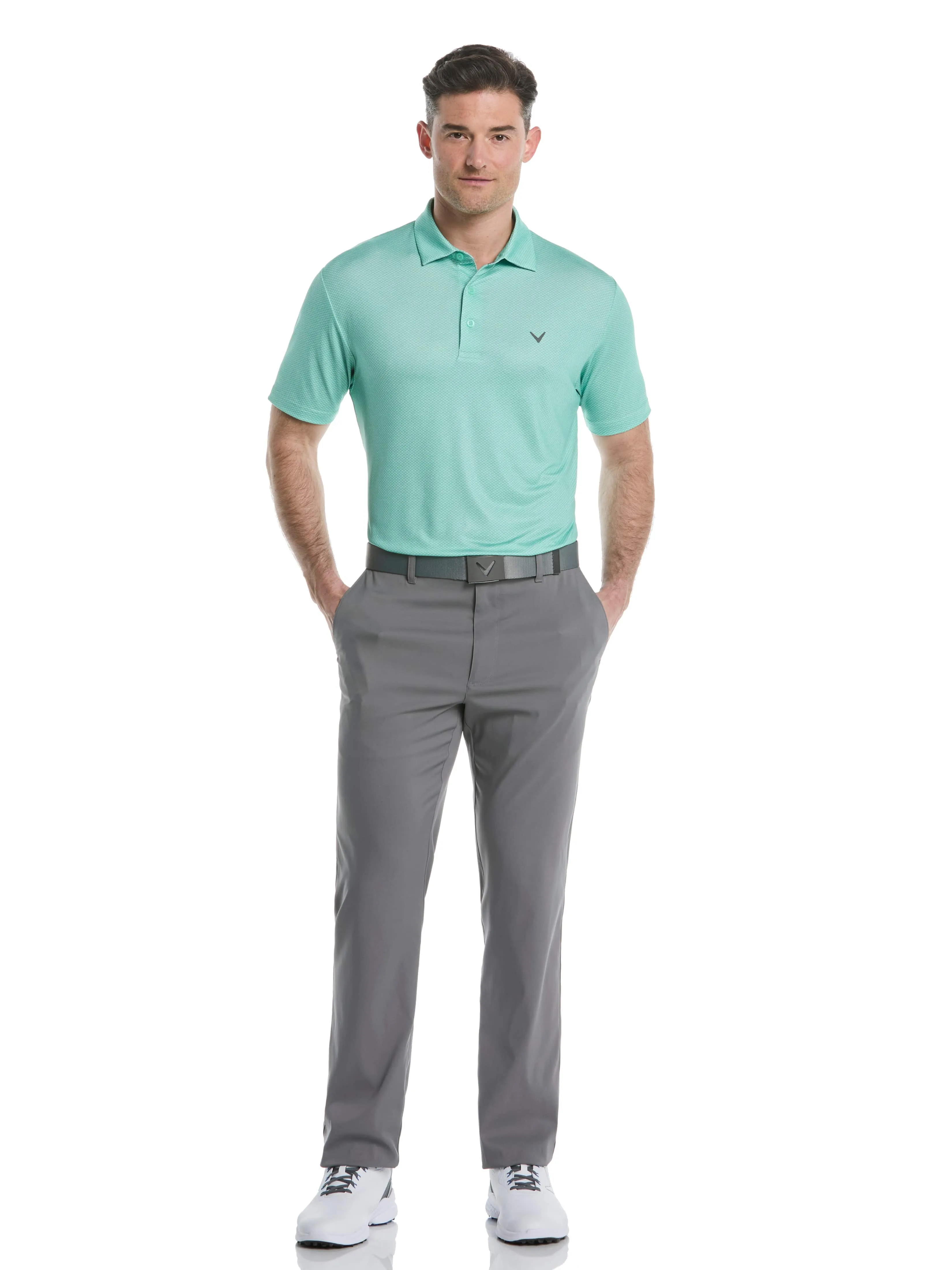 Mens Heather Geo Print Golf Polo Callaway Apparel