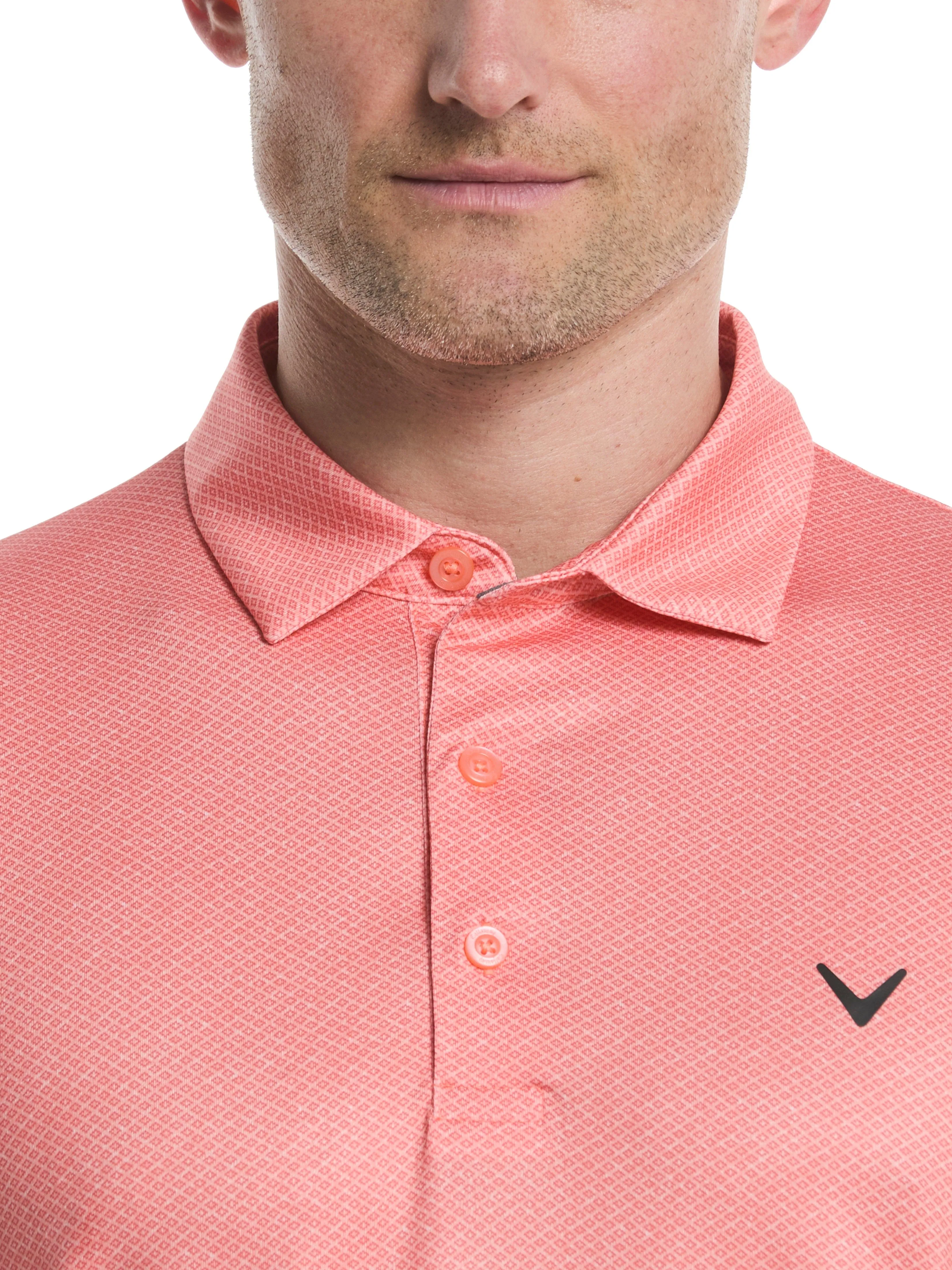 Mens Heather Geo Print Golf Polo Callaway Apparel