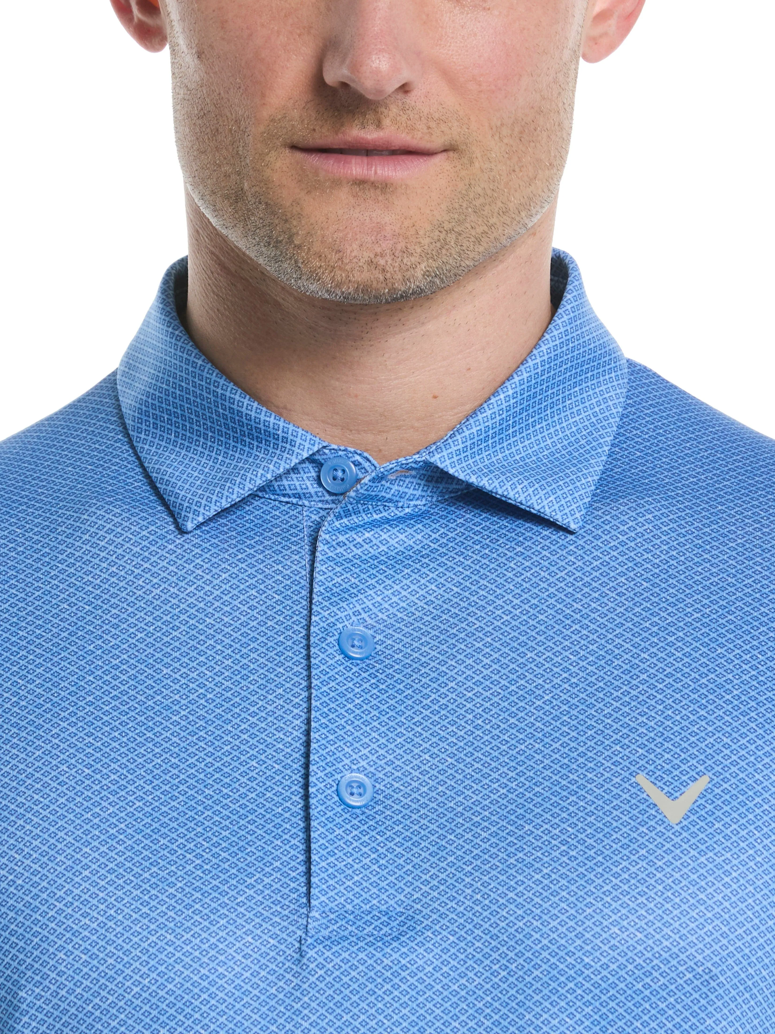 Mens Heather Geo Print Golf Polo Callaway Apparel