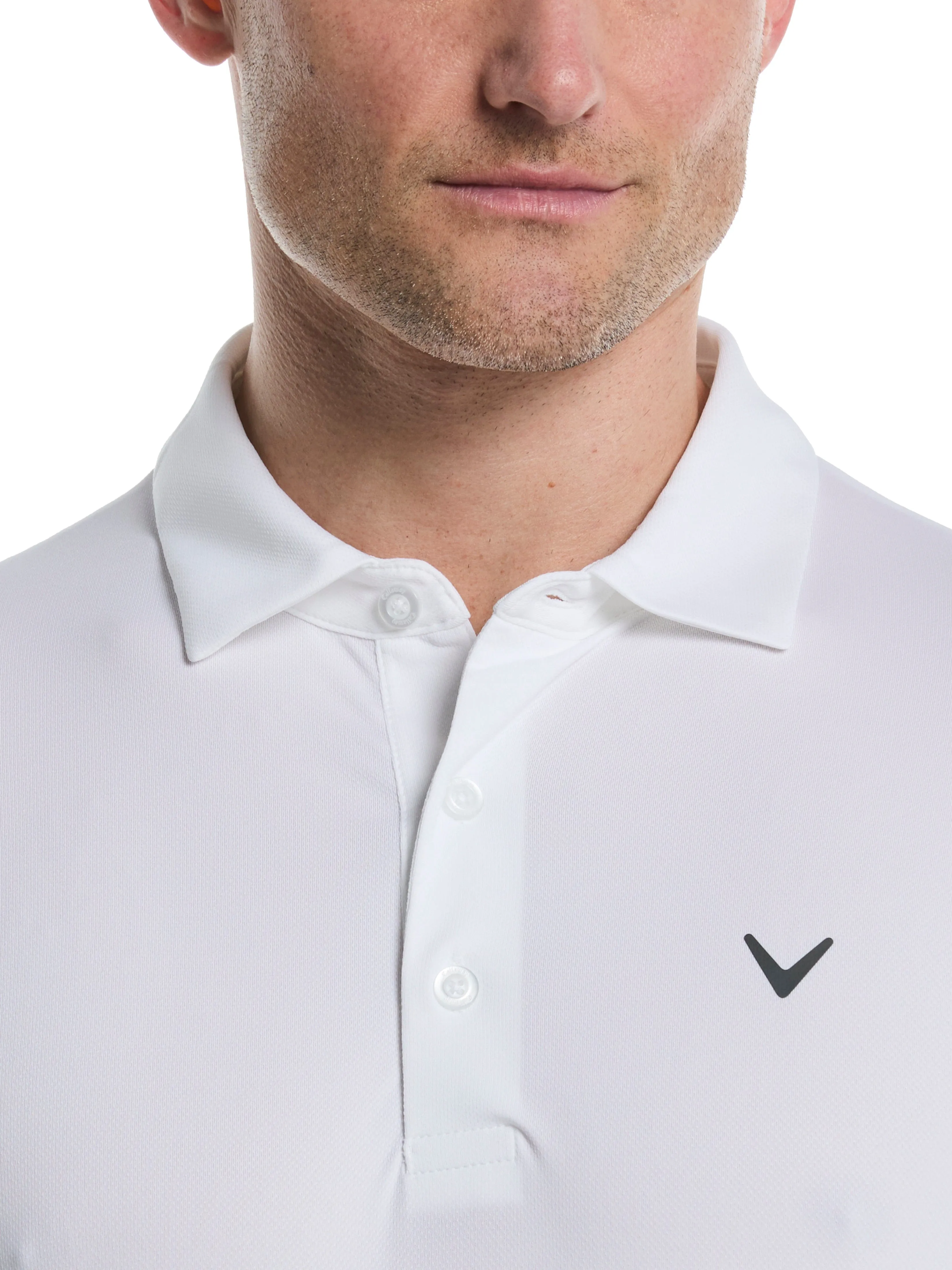 Mens Micro Hex Solid Golf Polo Callaway Apparel