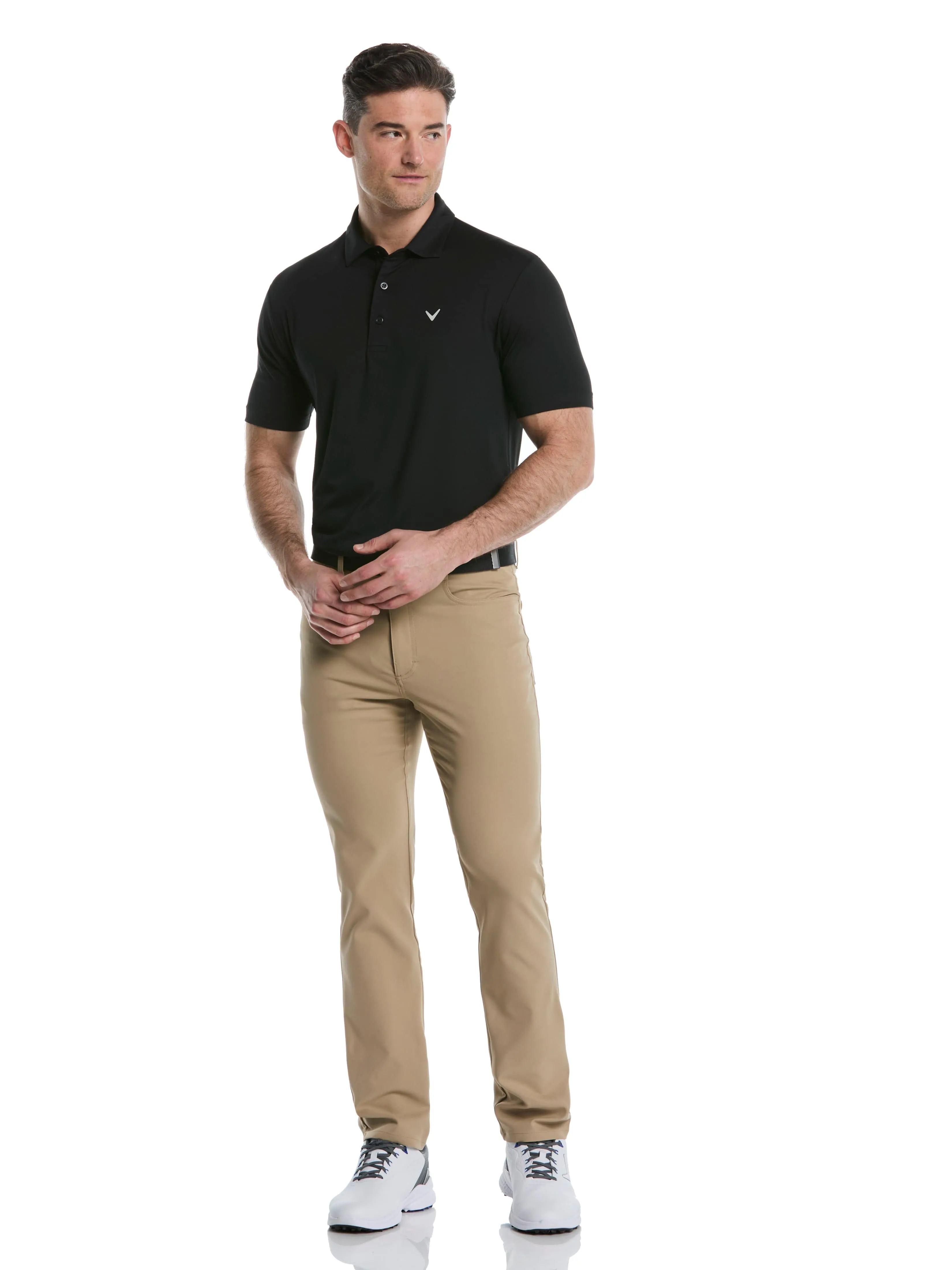 Mens Micro Hex Solid Golf Polo Callaway Apparel