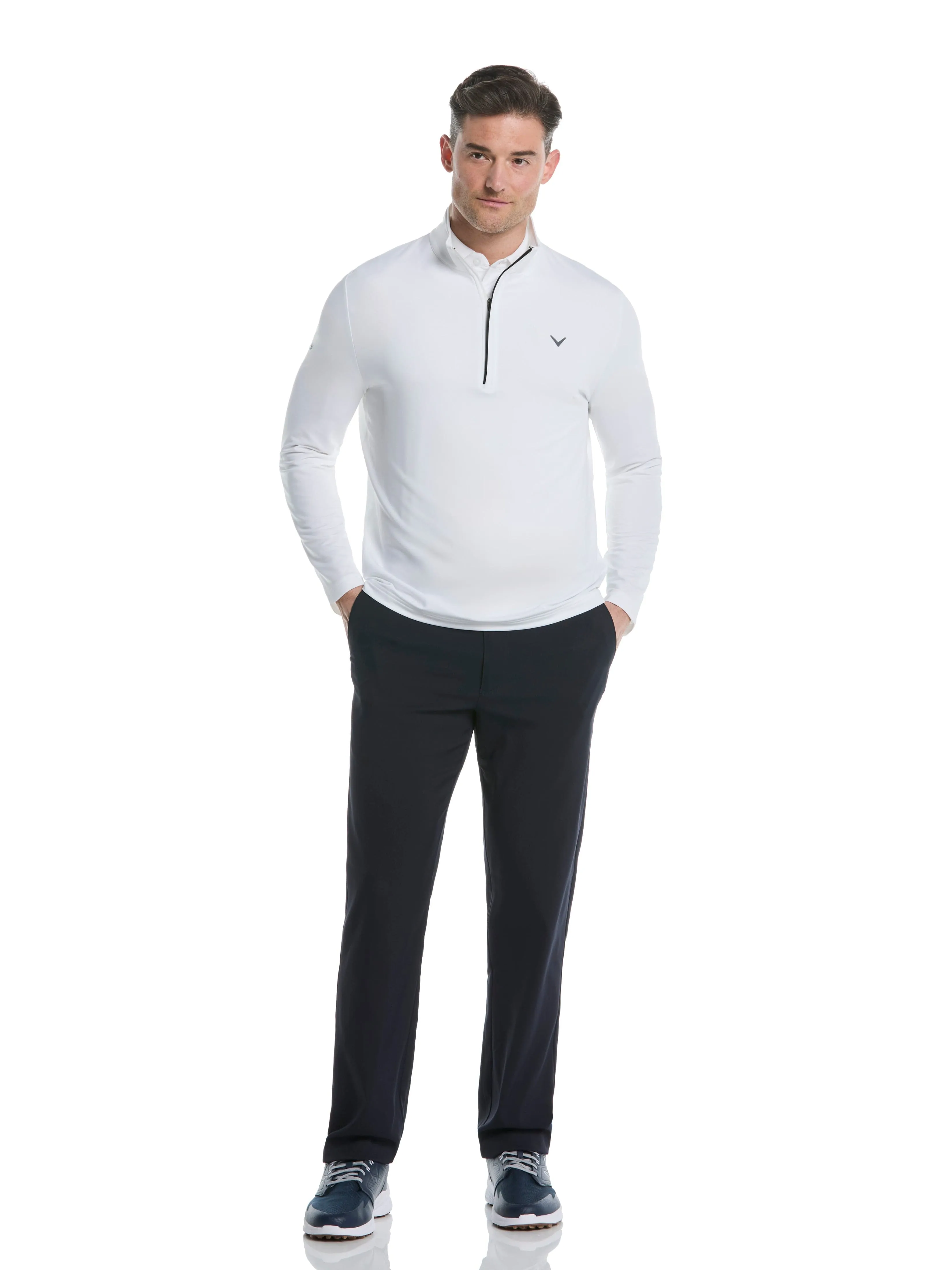 Mens Solid Sun 1/4 Zip Pullover Callaway Apparel