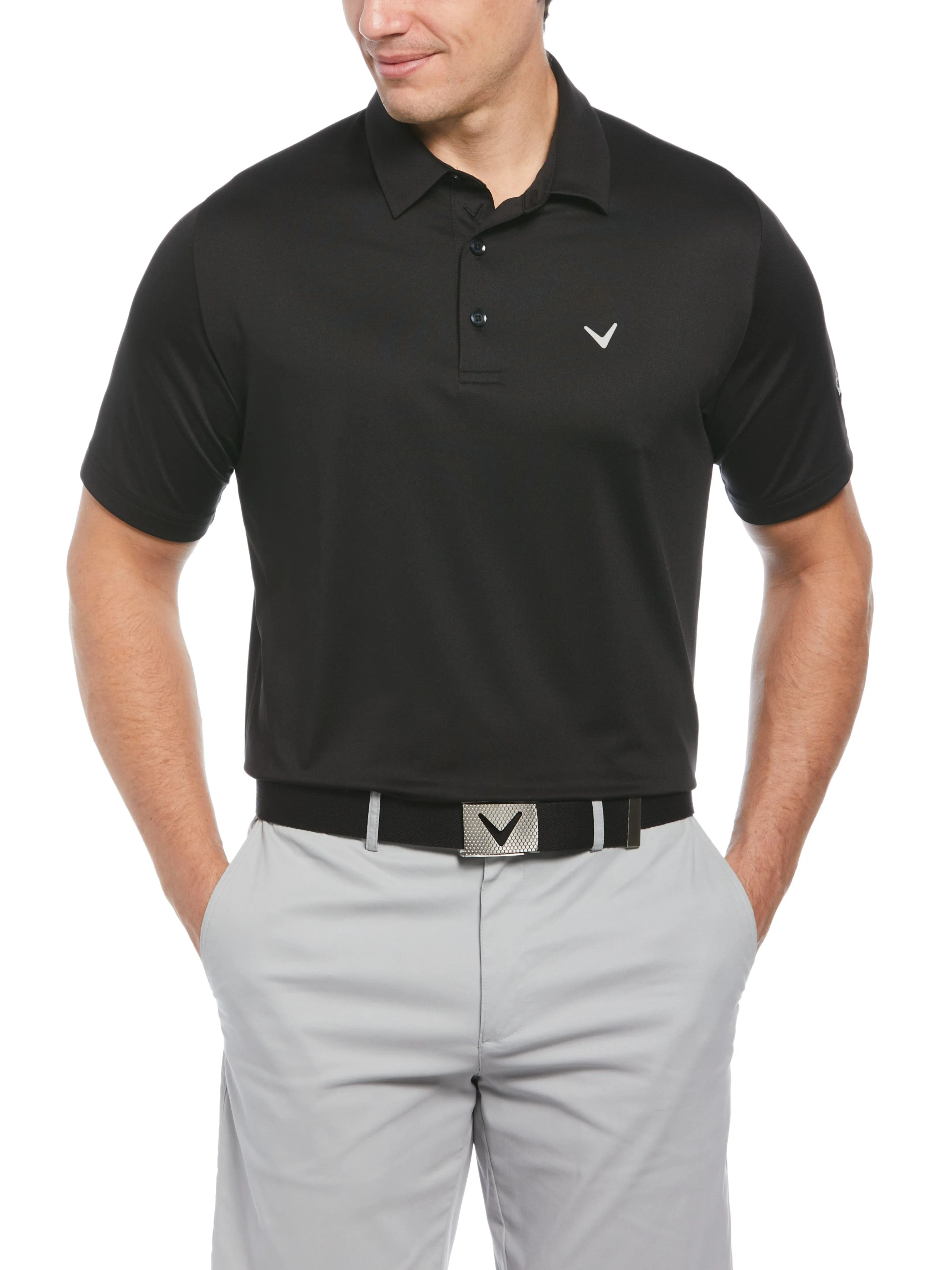 Mens Swing Tech™ Solid Golf Polo Shirt Callaway Apparel