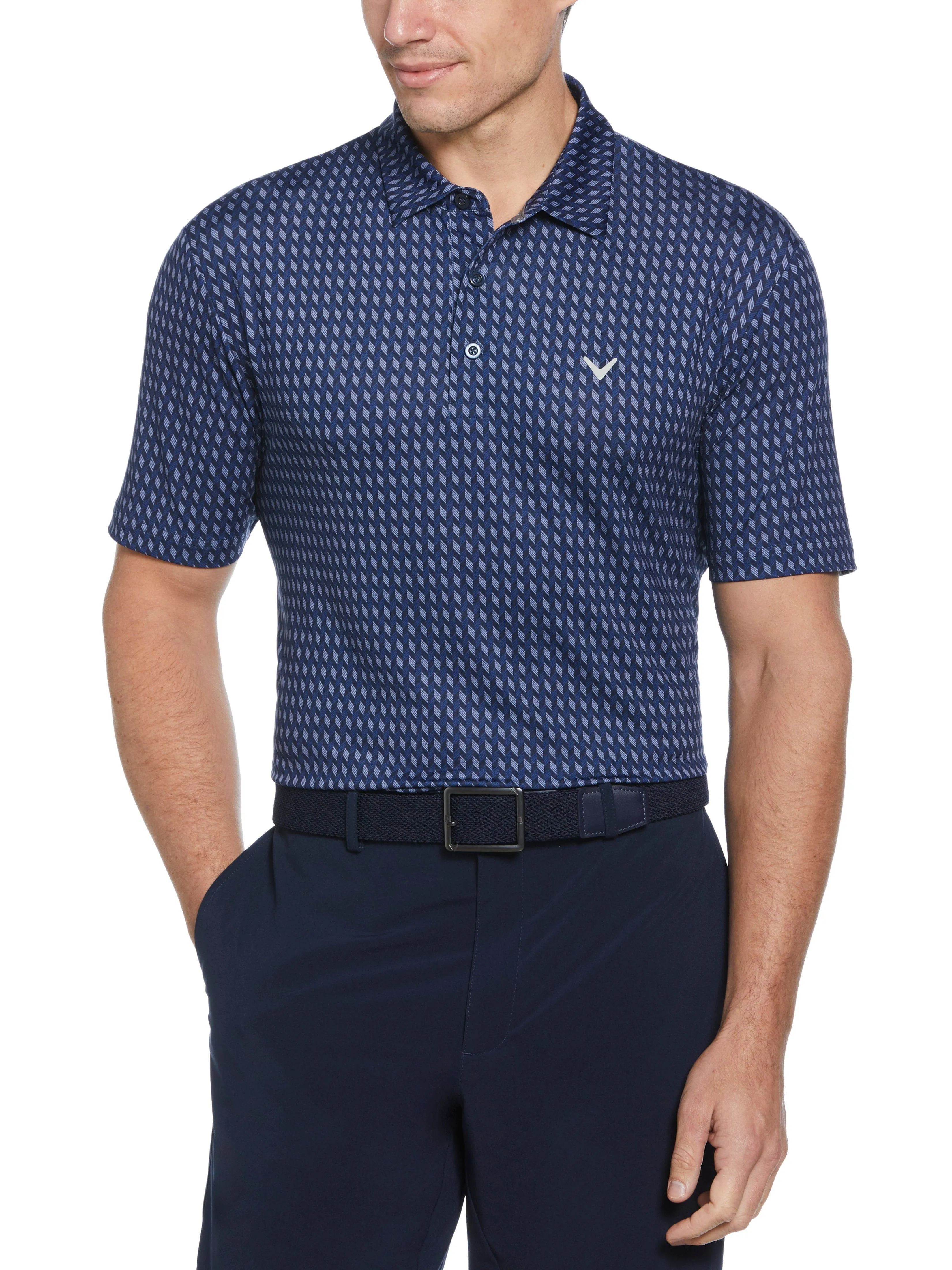 Mens Textured Chevron Geo Polo Callaway Apparel