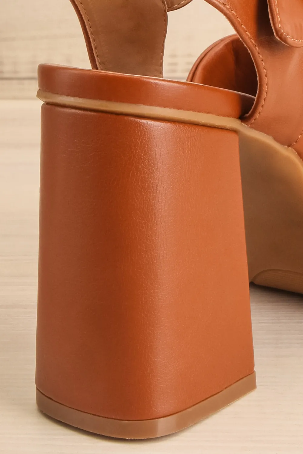 Miami Caramel | Platform Heeled Sandals