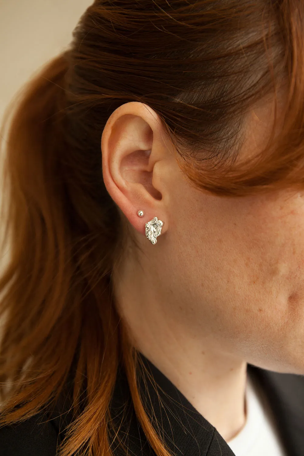 Molly Silver | Small Sphere Stud Earrings