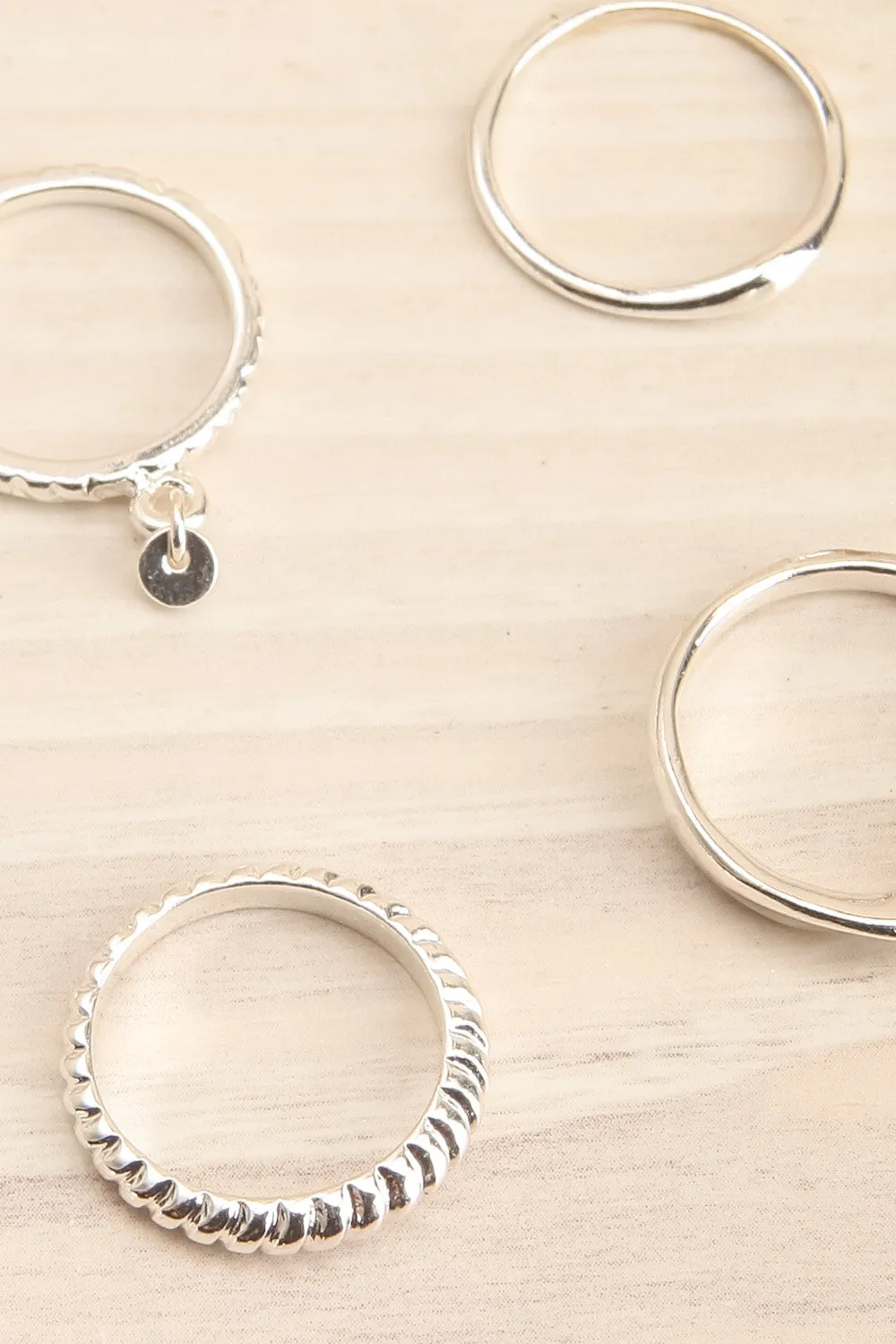 Mosgiel Silver | Set of 7 Stackable Minimalist Rings