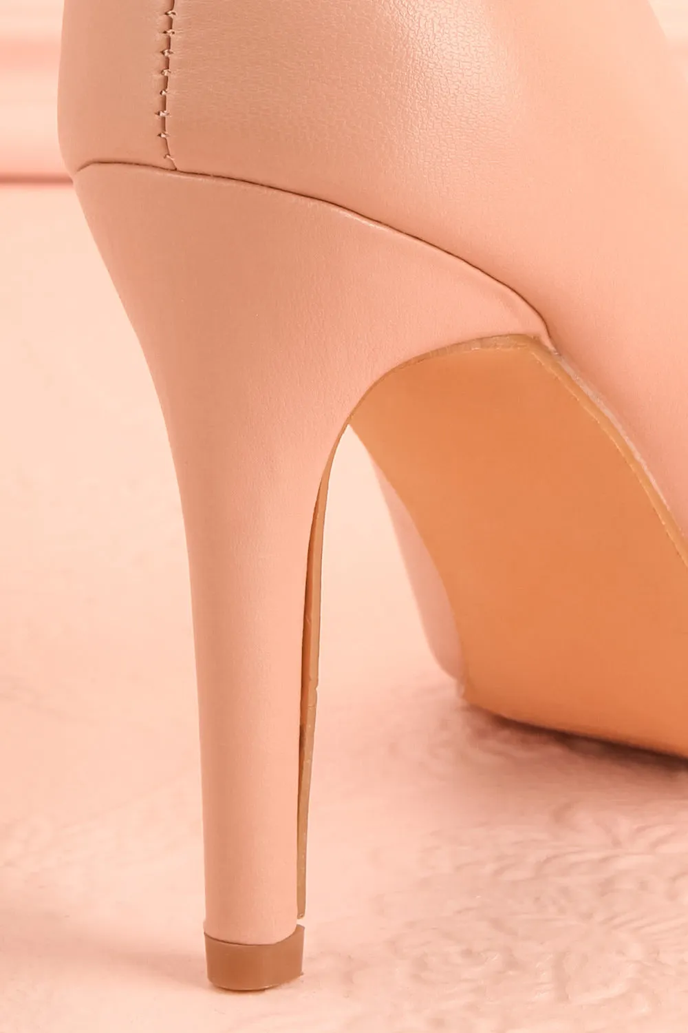 Mounai Beige | Pointed Toe Heels